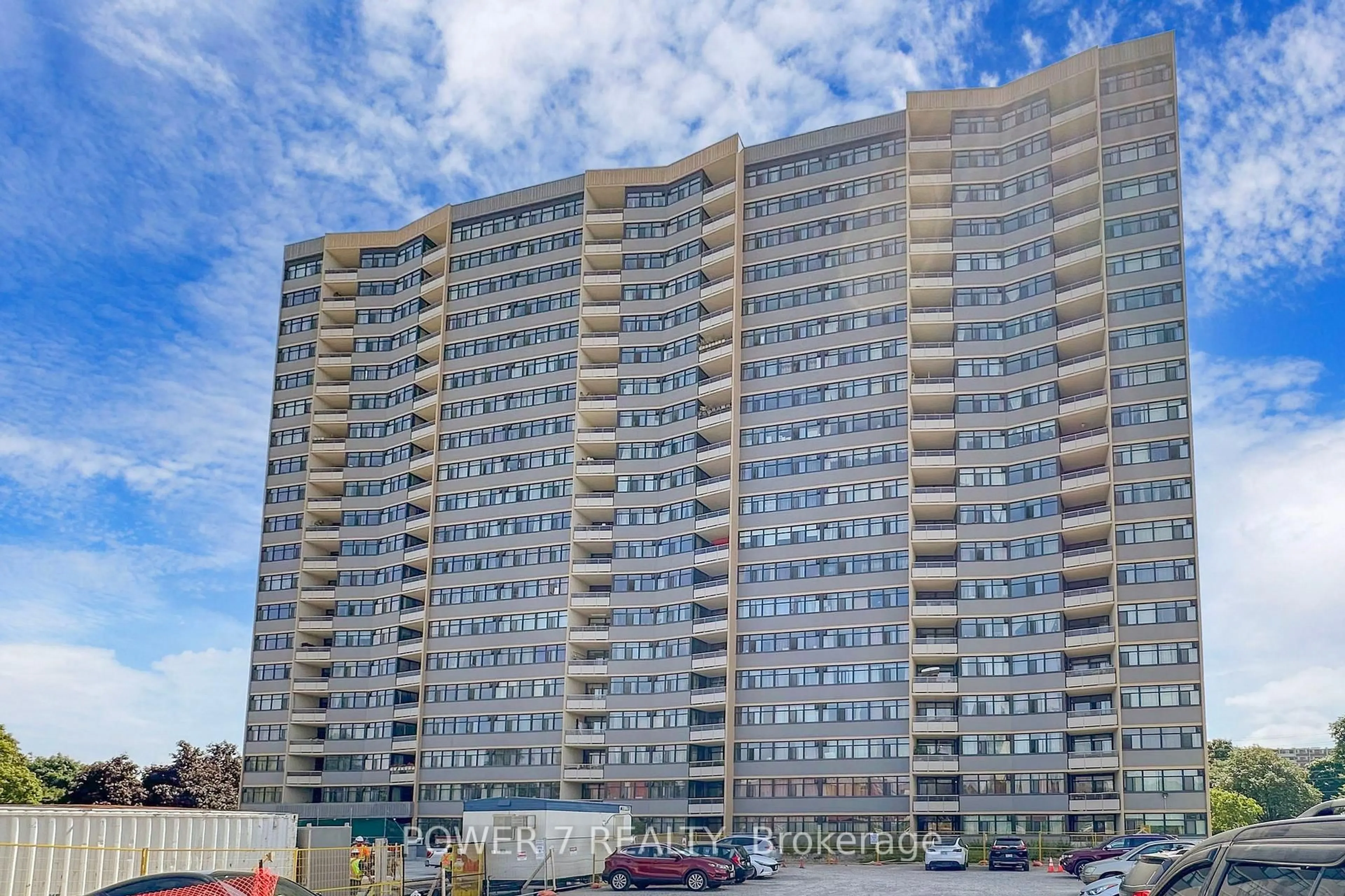 A pic from outside/outdoor area/front of a property/back of a property/a pic from drone, building for 2050 Bridletowne Circ #805, Toronto Ontario M1W 2V5