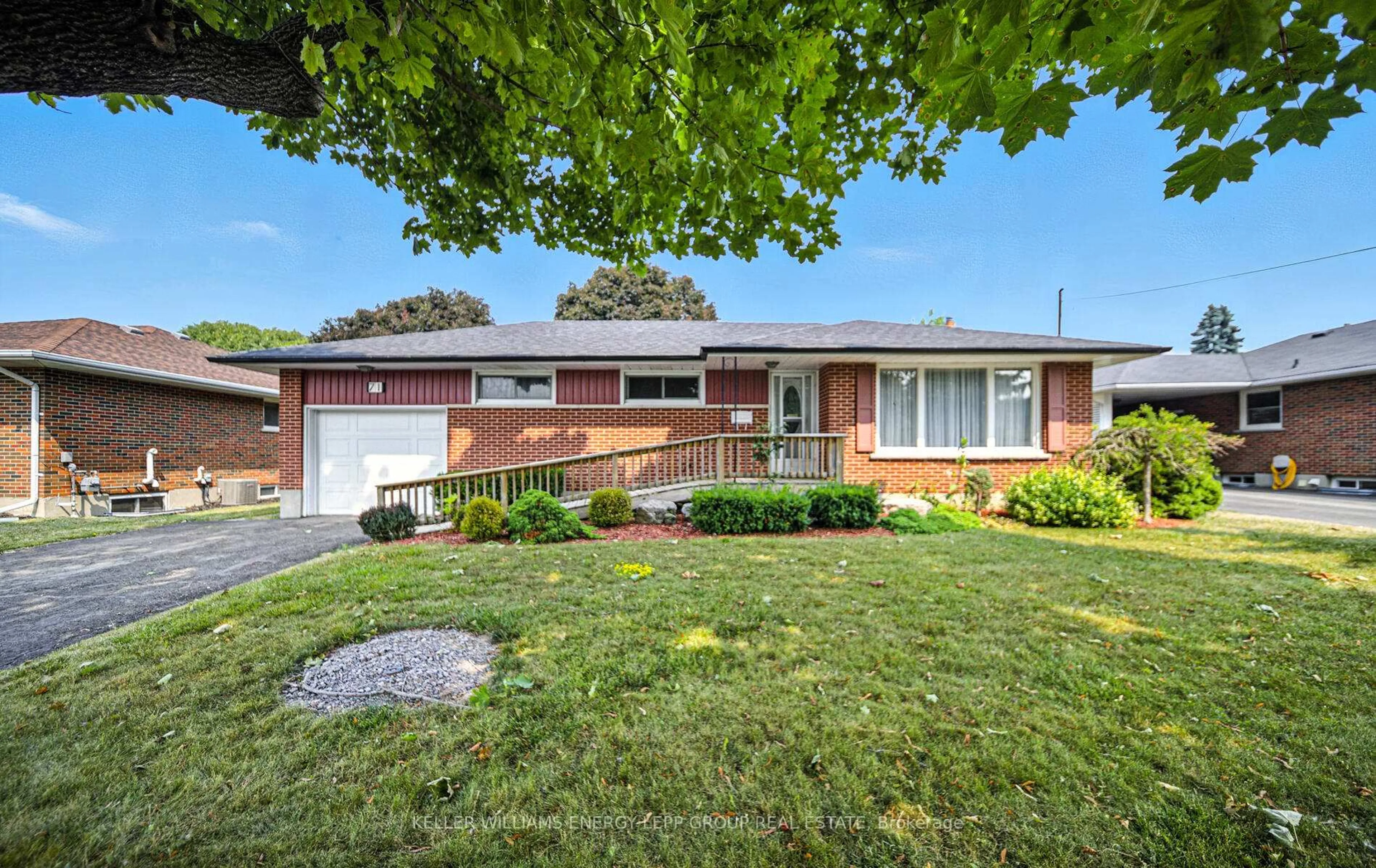 Home with brick exterior material, street for 71 Parkway Cres, Clarington Ontario L1C 1C2