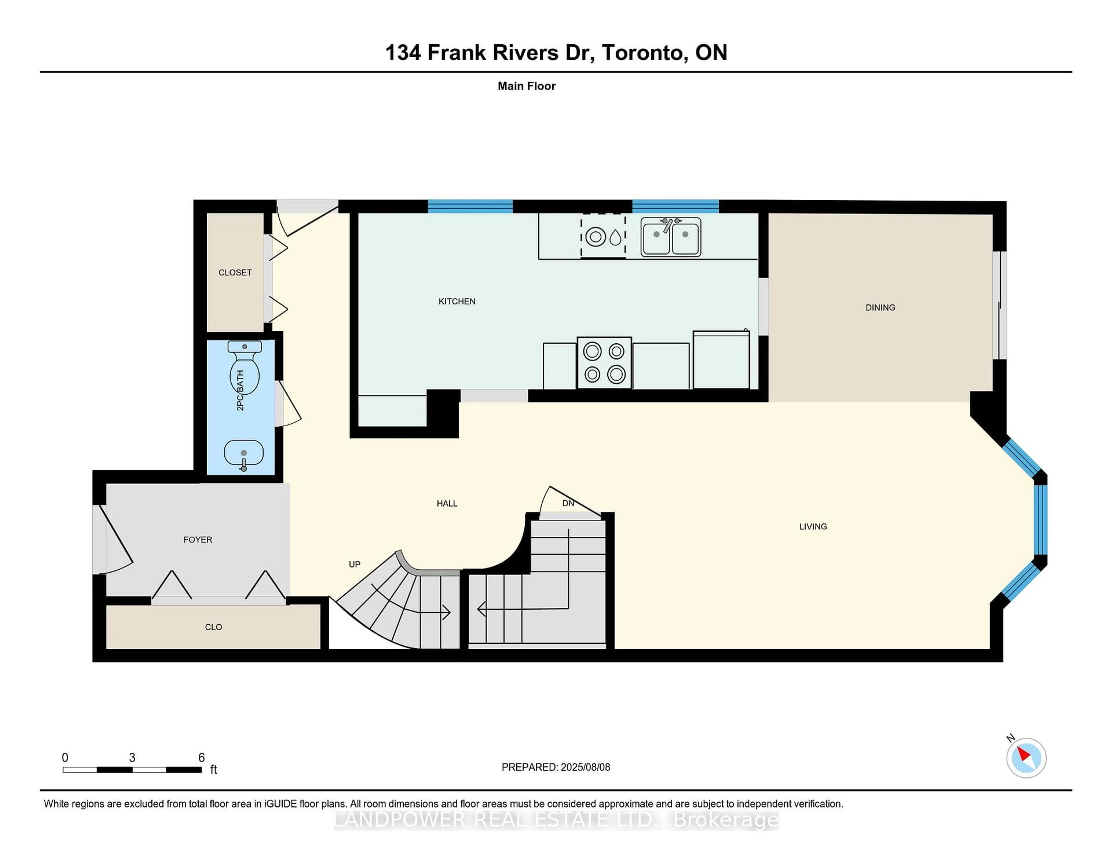 Floor plan for 134 Frank Rivers Dr, Toronto Ontario M1W 3N4