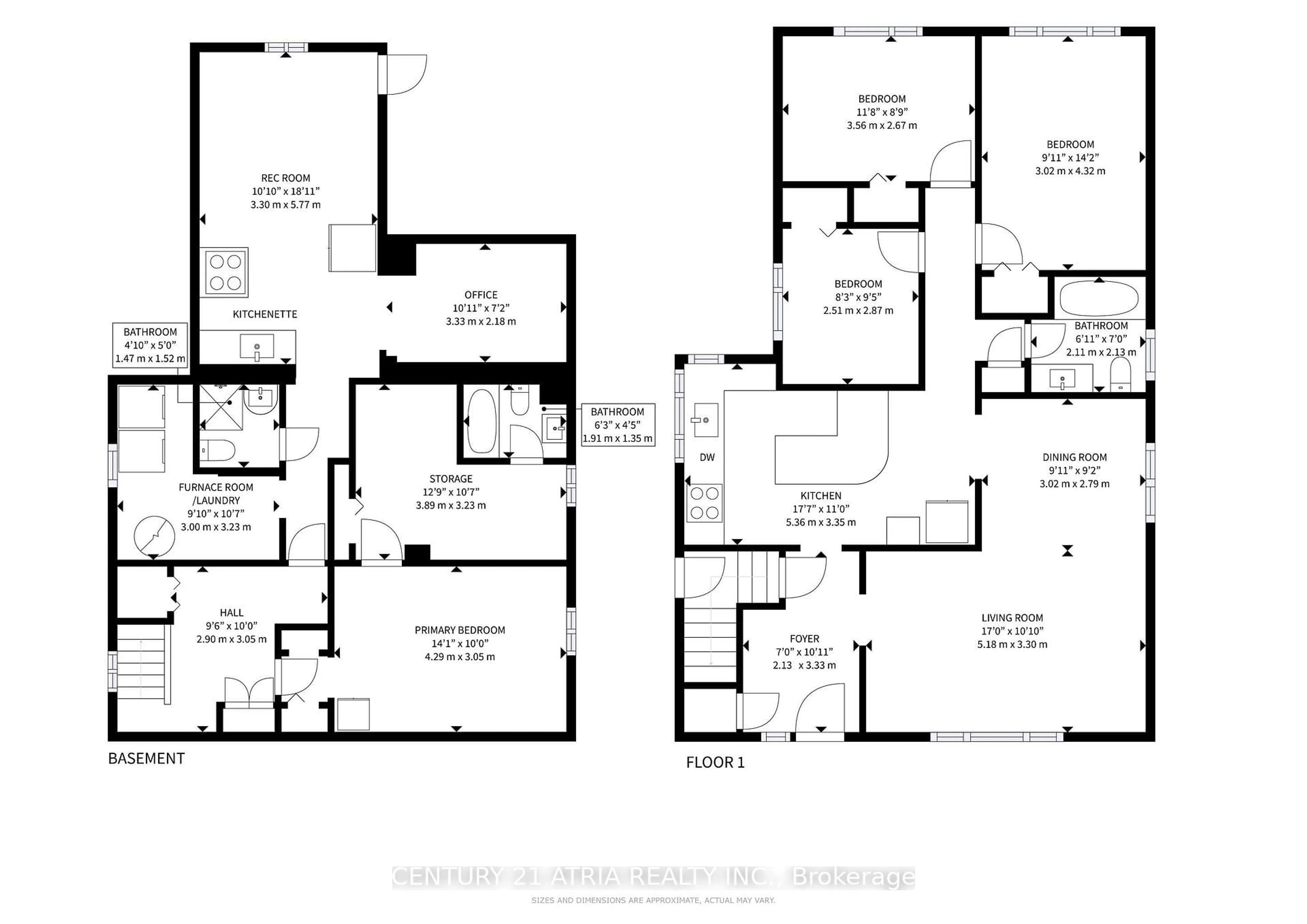 Floor plan for 82 Clementine Sq, Toronto Ontario M1G 2V7