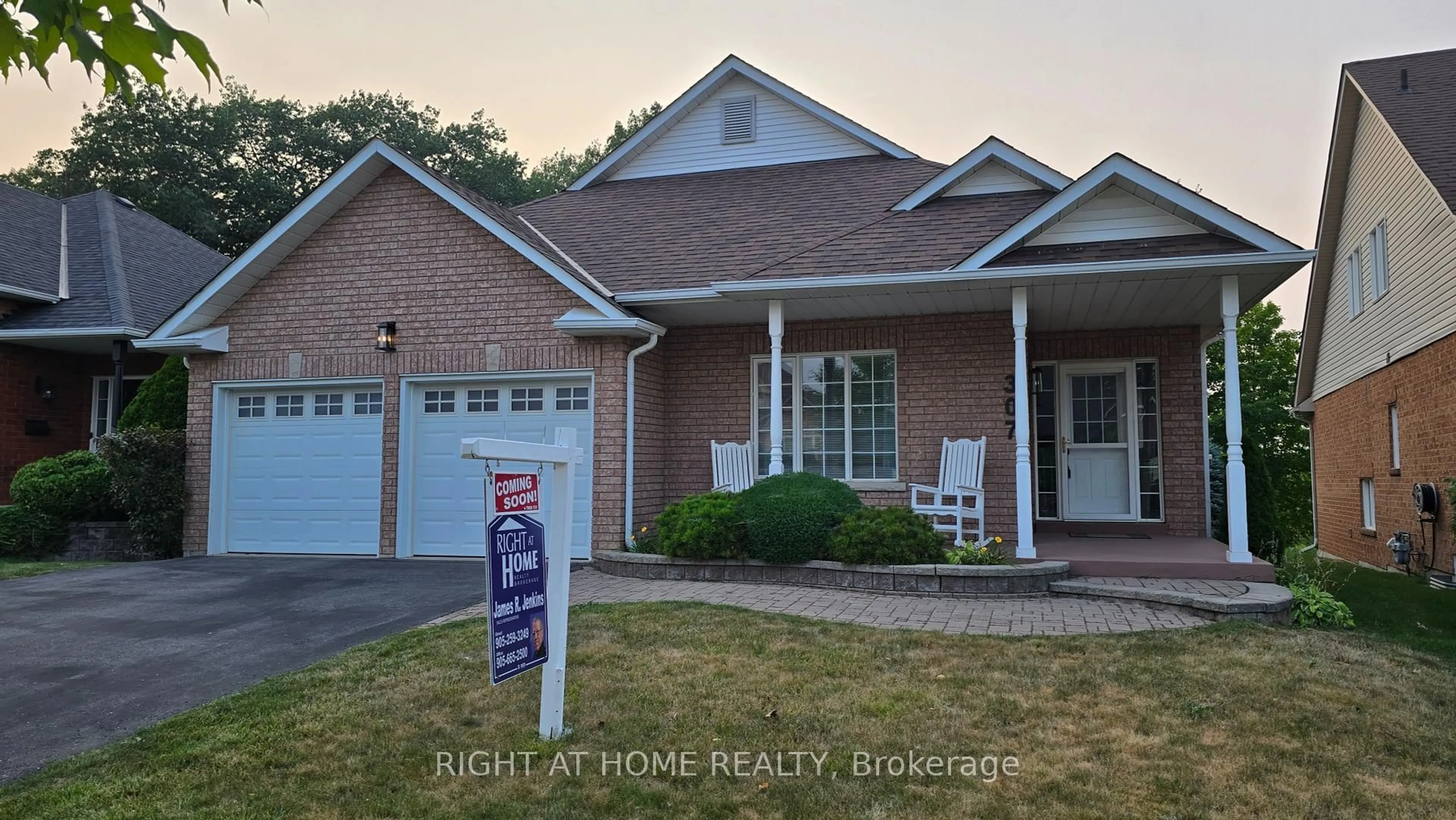Home with brick exterior material, street for 307 Waterbury Cres, Scugog Ontario L9L 1S5