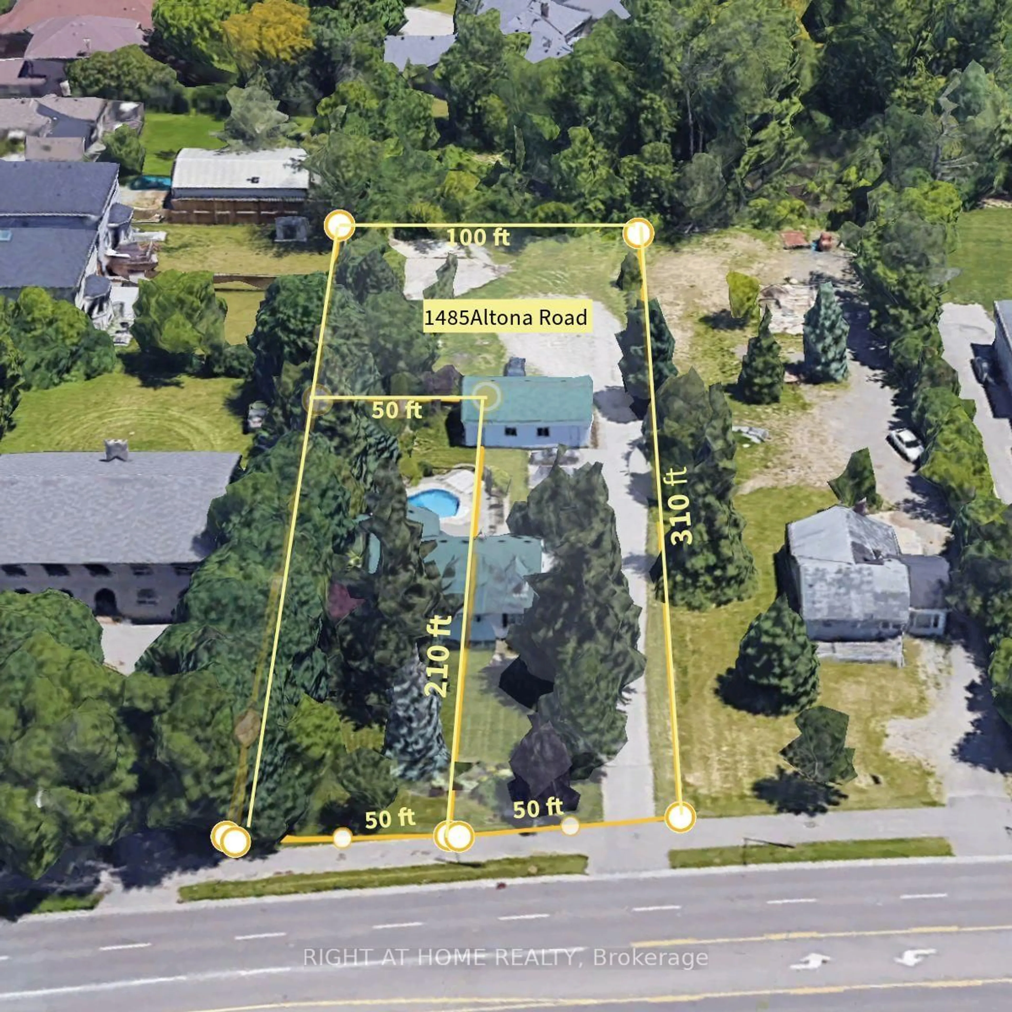 A pic from outside/outdoor area/front of a property/back of a property/a pic from drone, street for 1485 Altona Rd, Pickering Ontario L1V 1M4