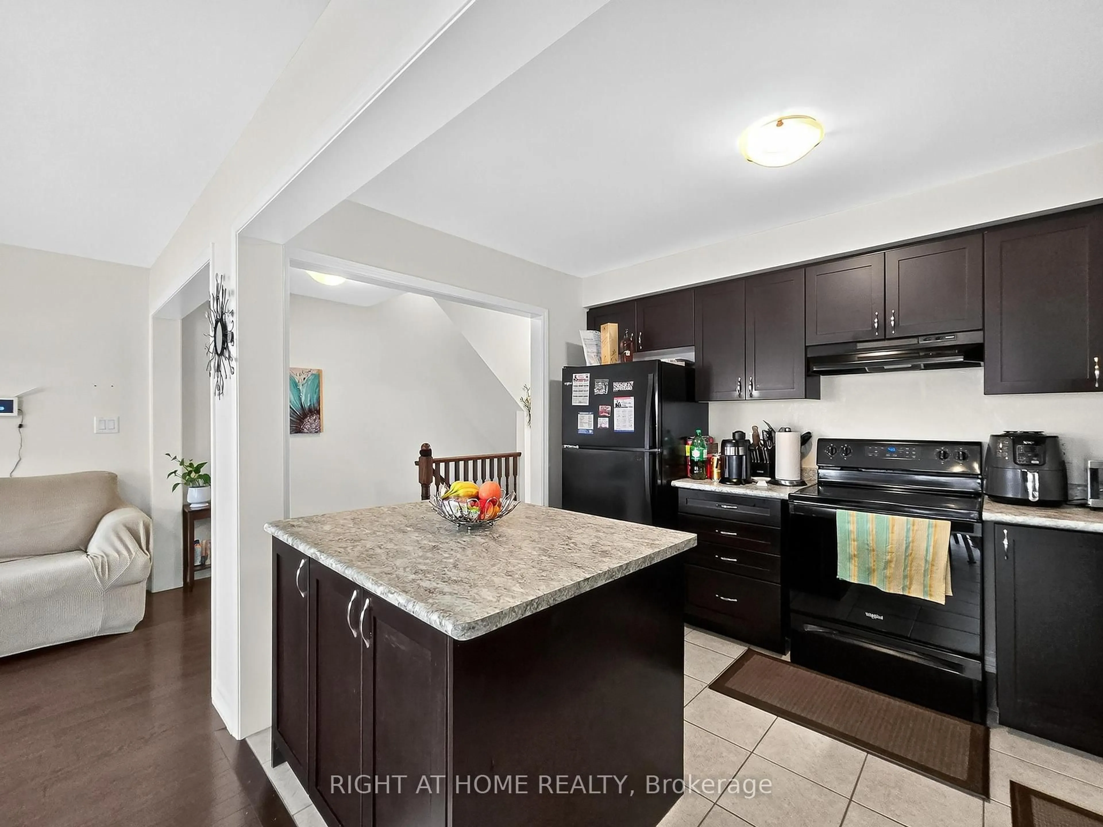 Open concept kitchen, ceramic/tile floor for 77 Whitefish St, Whitby Ontario L1P 0E4