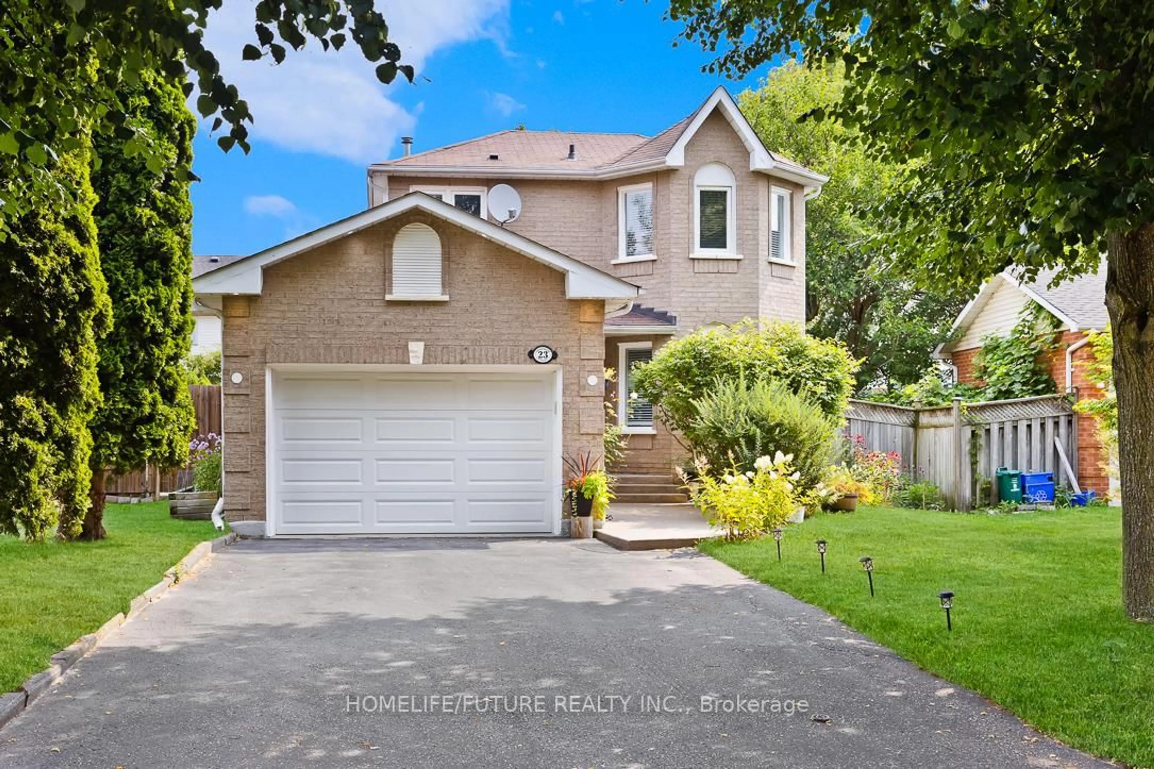 Home with brick exterior material, street for 23 Meredith Crt, Clarington Ontario L1E 2V9