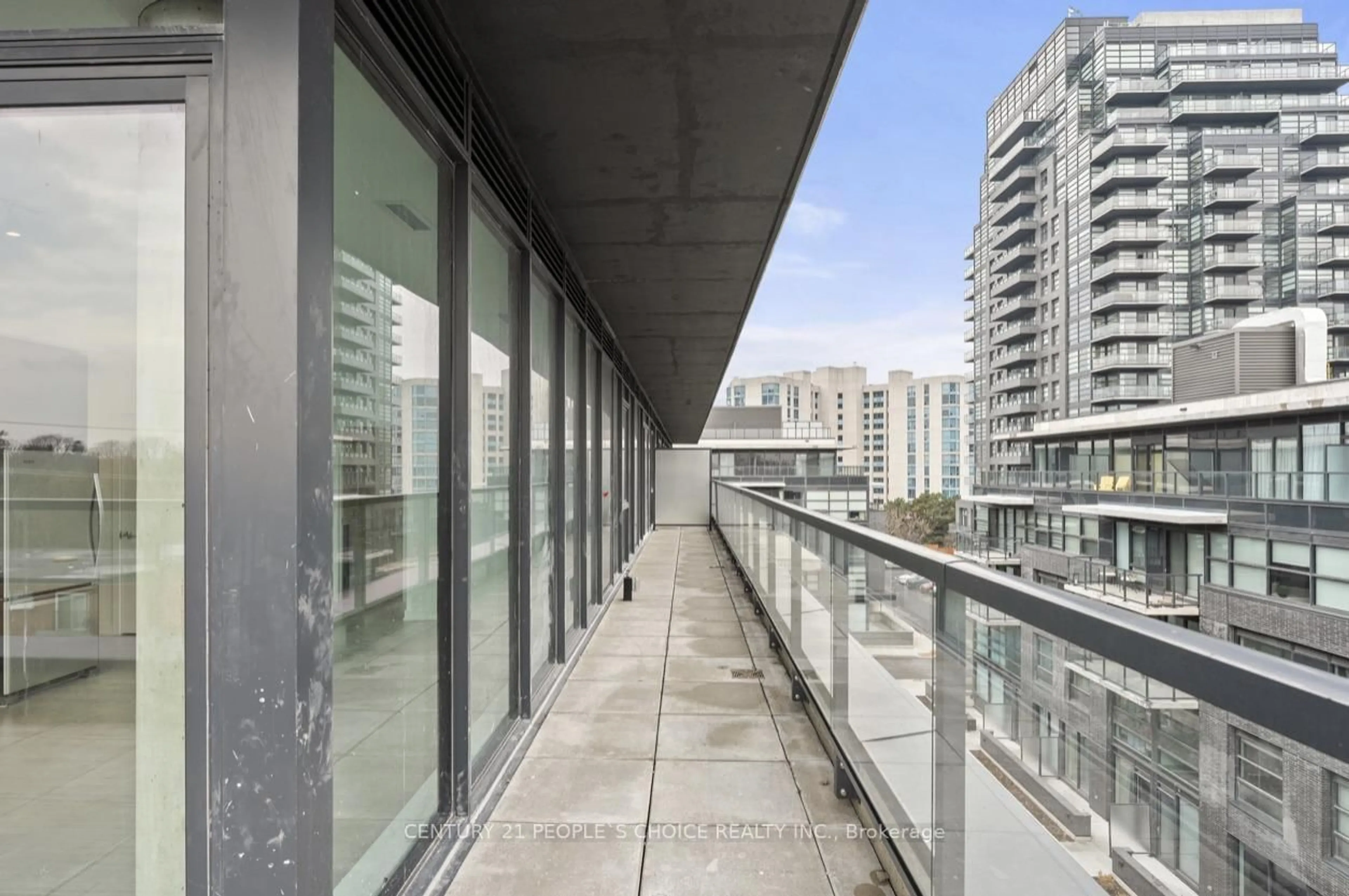 Balcony in the apartment, city buildings view from balcony for 1614 Charles St #PH517, Whitby Ontario L1N 0P4