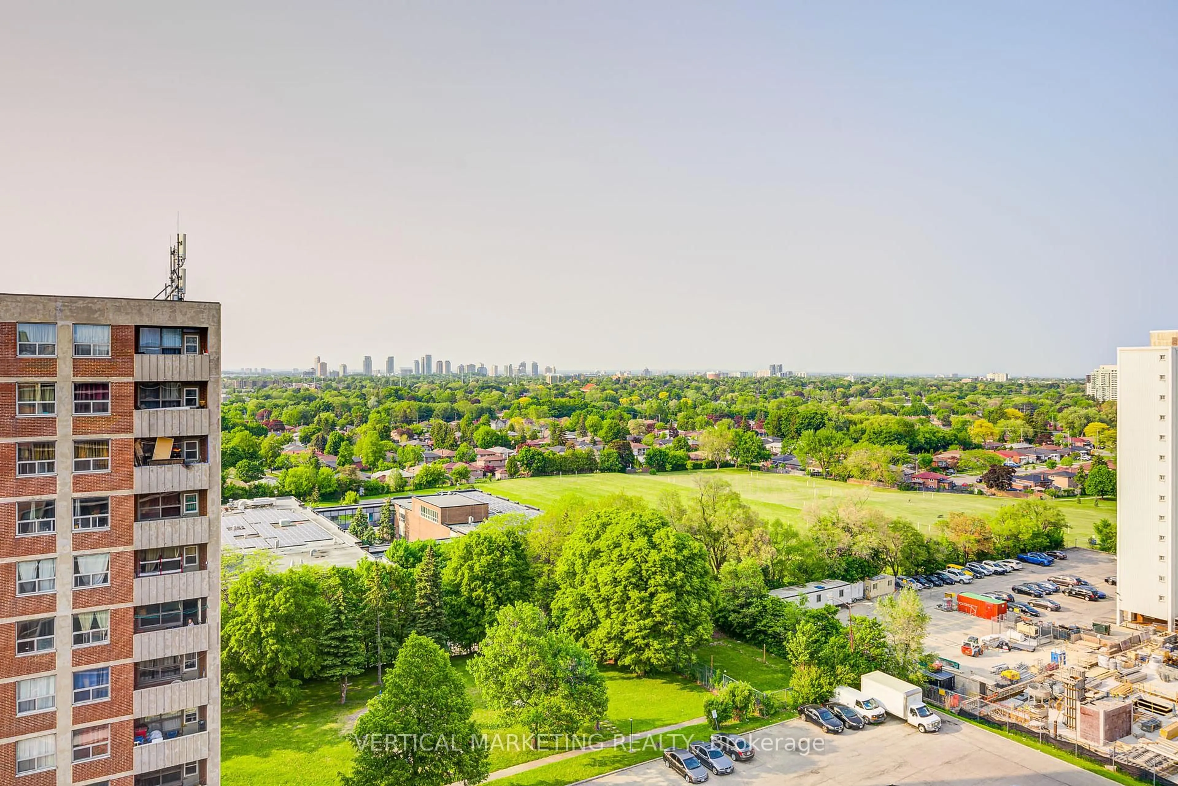 A pic from outside/outdoor area/front of a property/back of a property/a pic from drone, city buildings view from balcony for 20 Gilder Dr #PH07, Toronto Ontario M1K 5E1