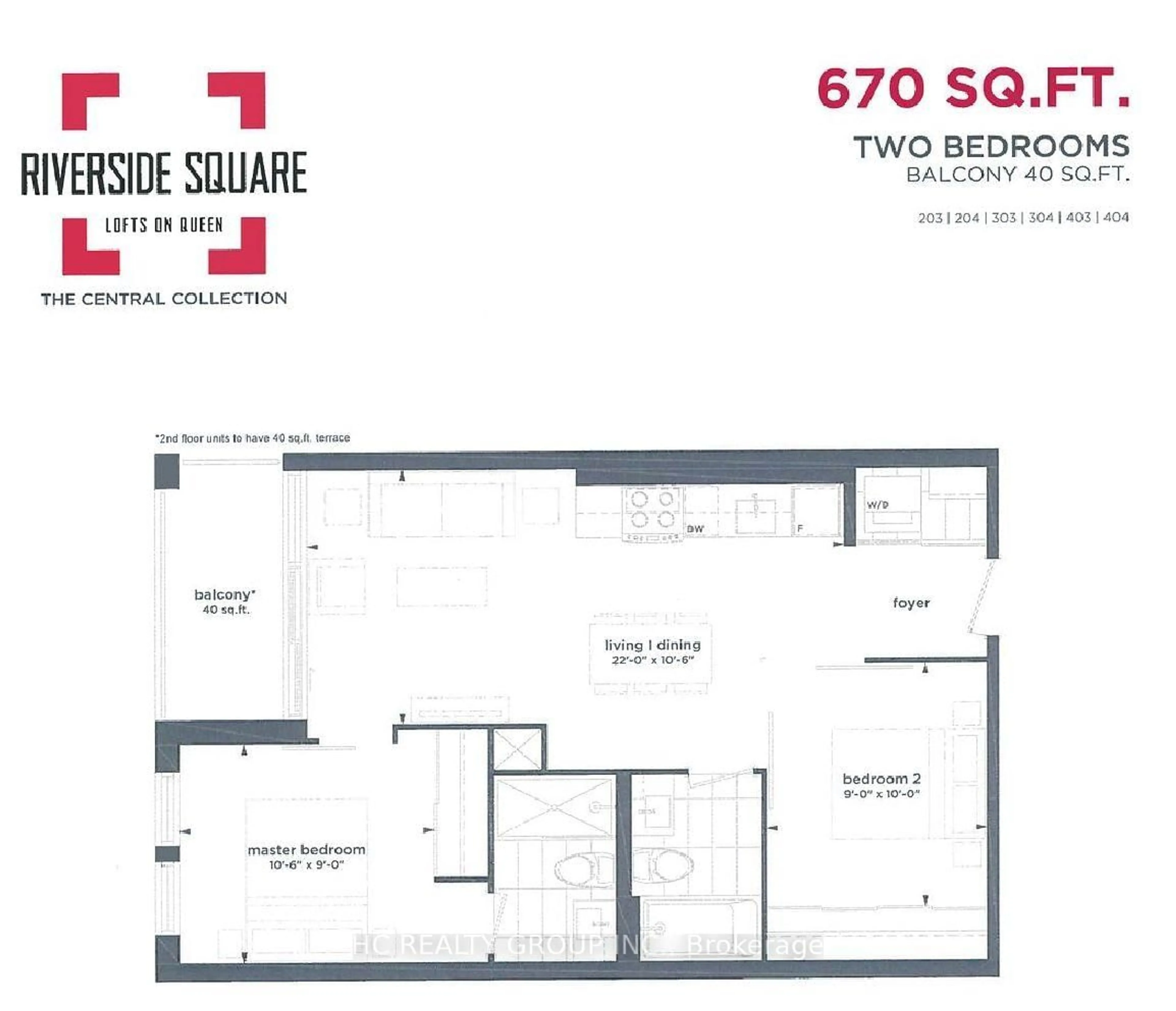 Floor plan for 45 Baseball Pl #304, Toronto Ontario M4M 0H1