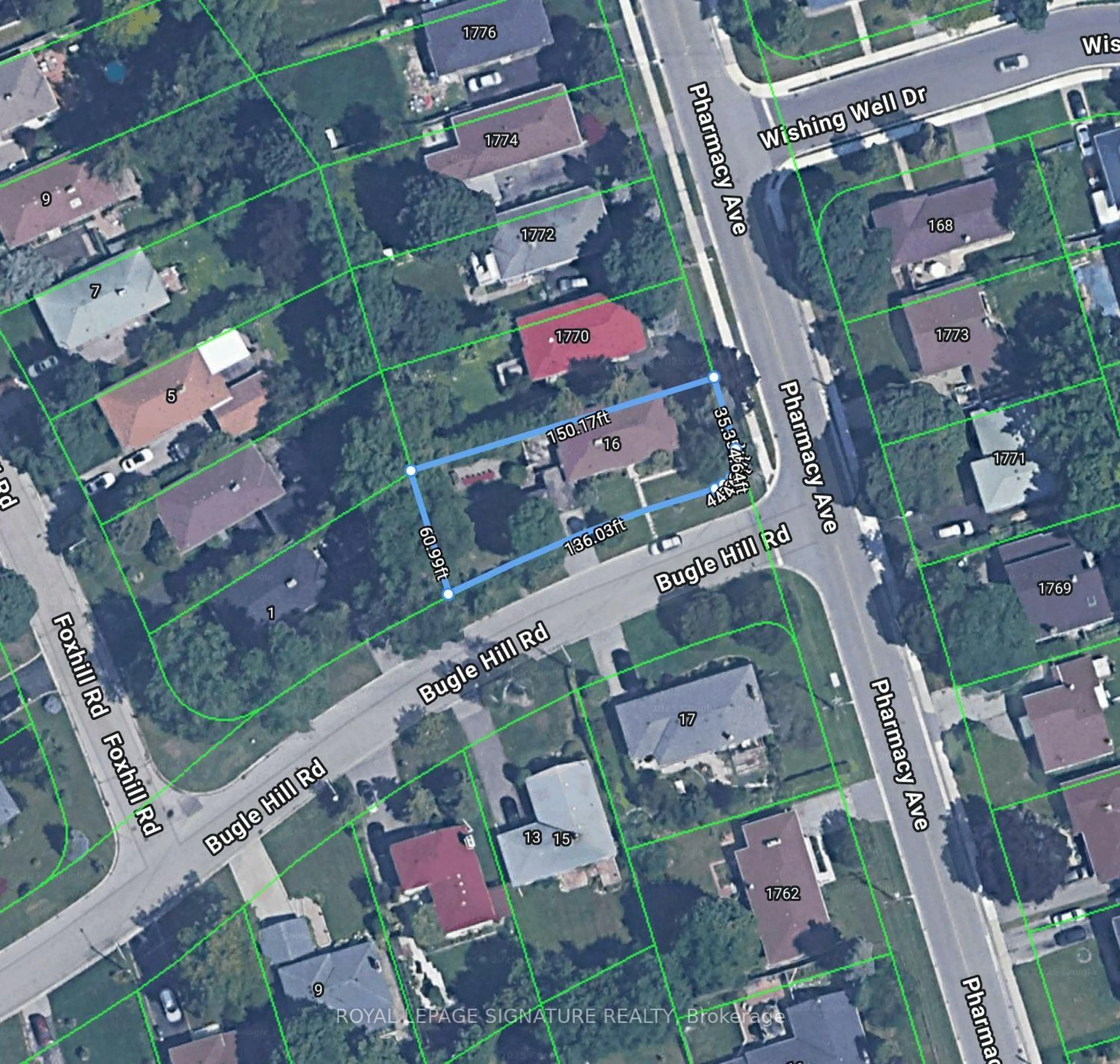 Picture of a map for 16 Bugle Hill Rd, Toronto Ontario M1T 1C6