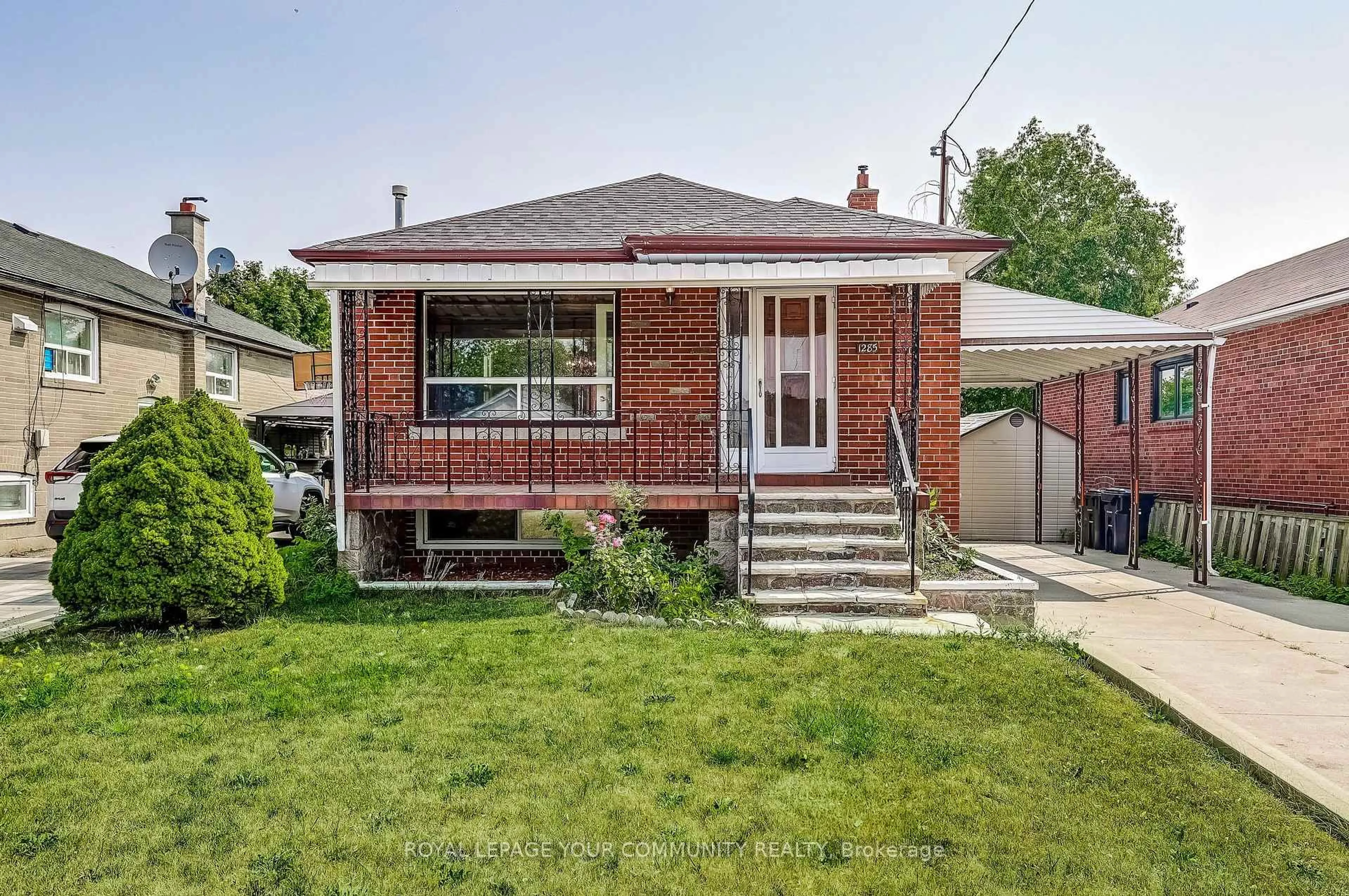 Home with brick exterior material, street for 1285 PHARMACY Ave, Toronto Ontario M1R 2J1