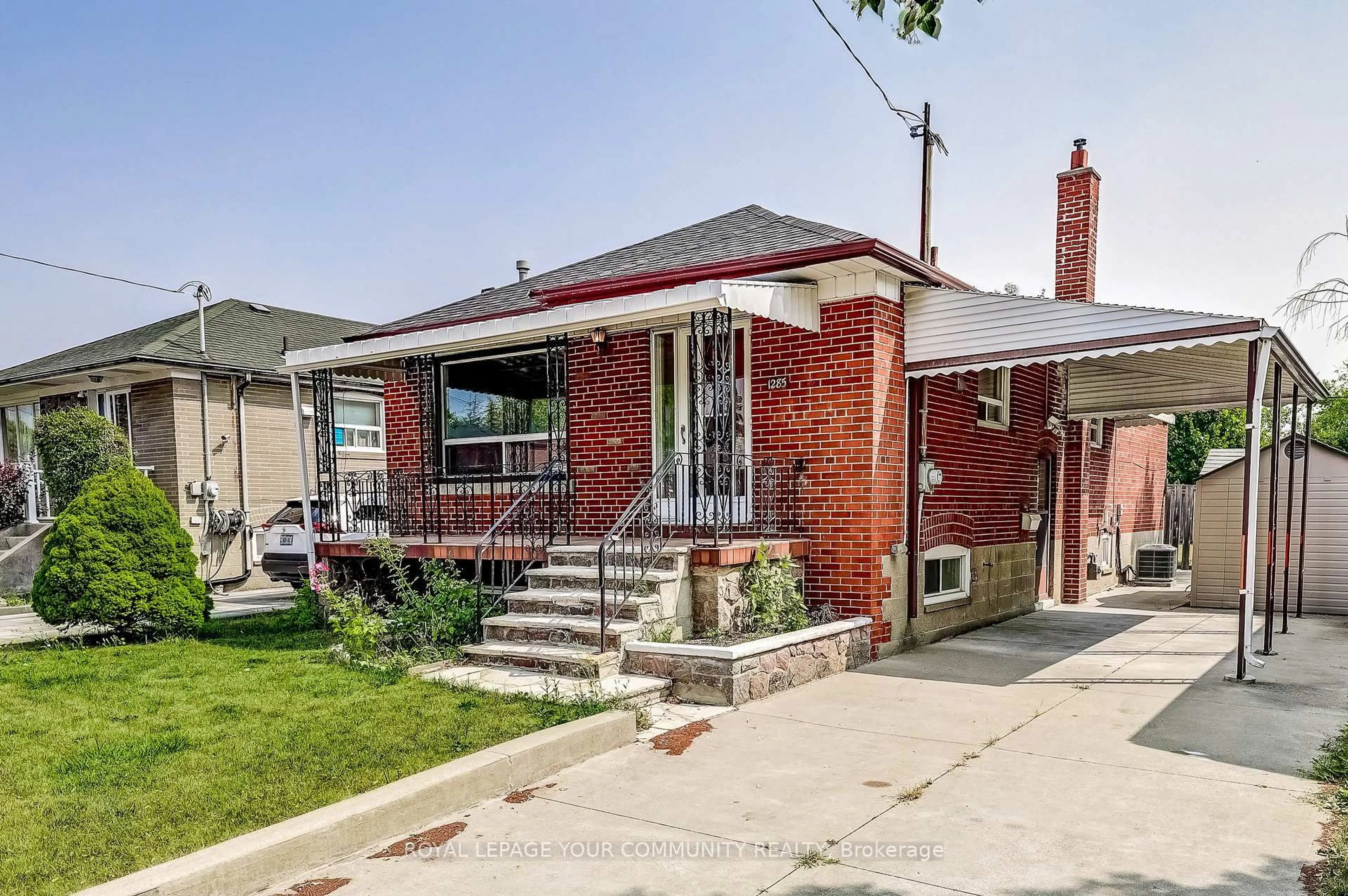 Home with brick exterior material, street for 1285 PHARMACY Ave, Toronto Ontario M1R 2J1