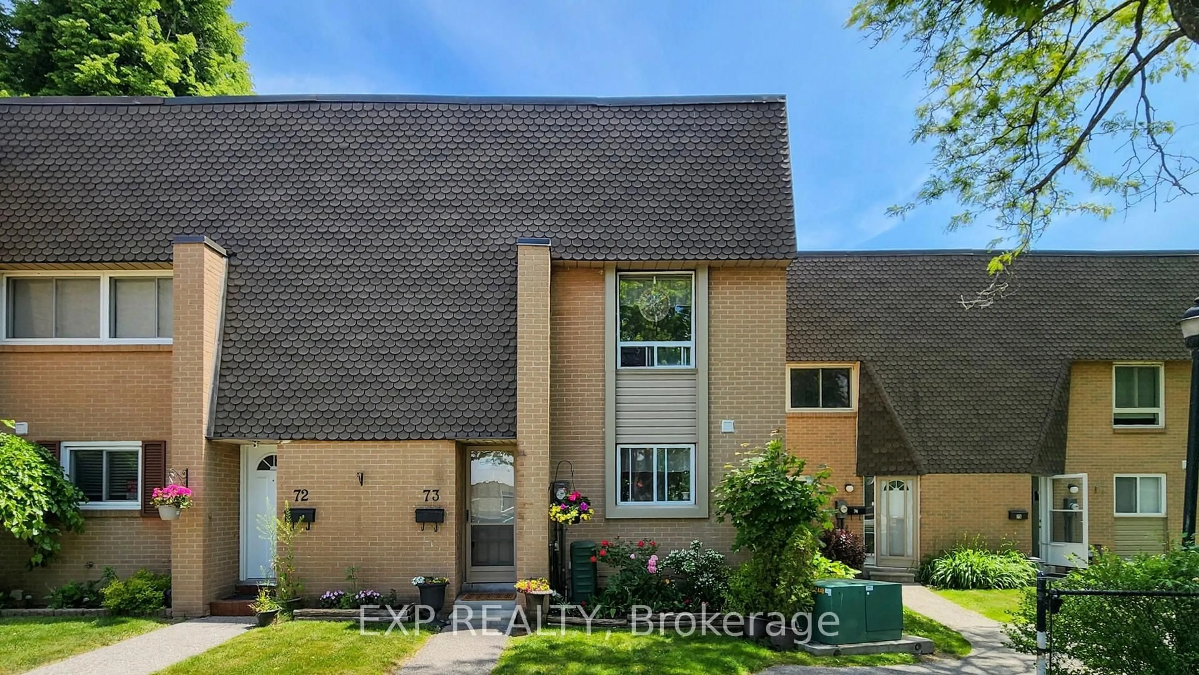 Home with brick exterior material, building for 1235 Radom St #73, Pickering Ontario L1W 1J3