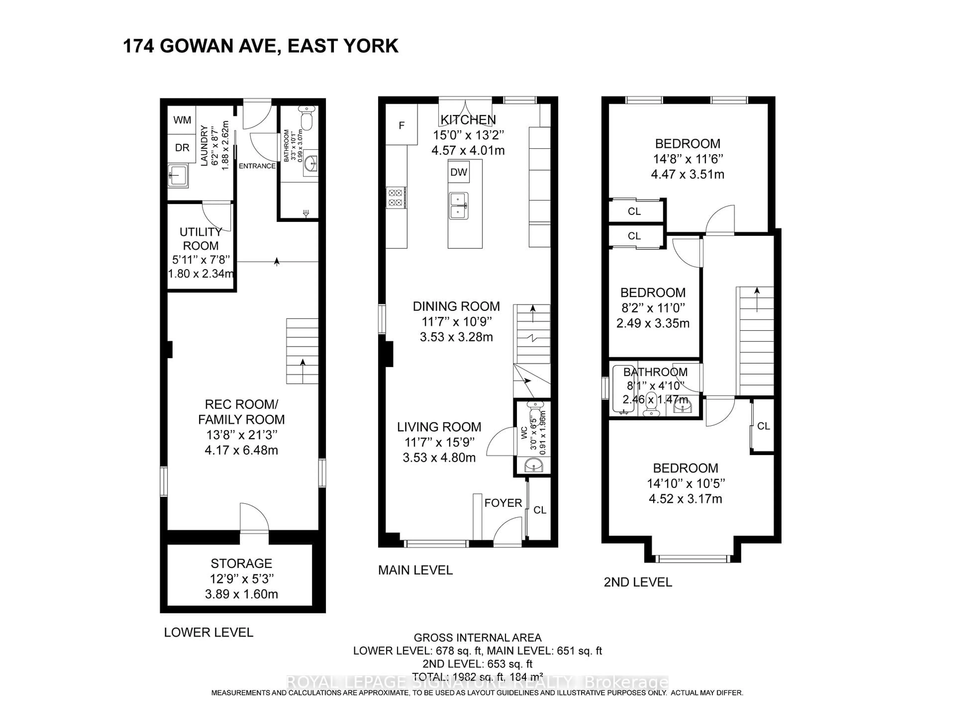 Floor plan for 174 Gowan Ave, Toronto Ontario M4J 2K6