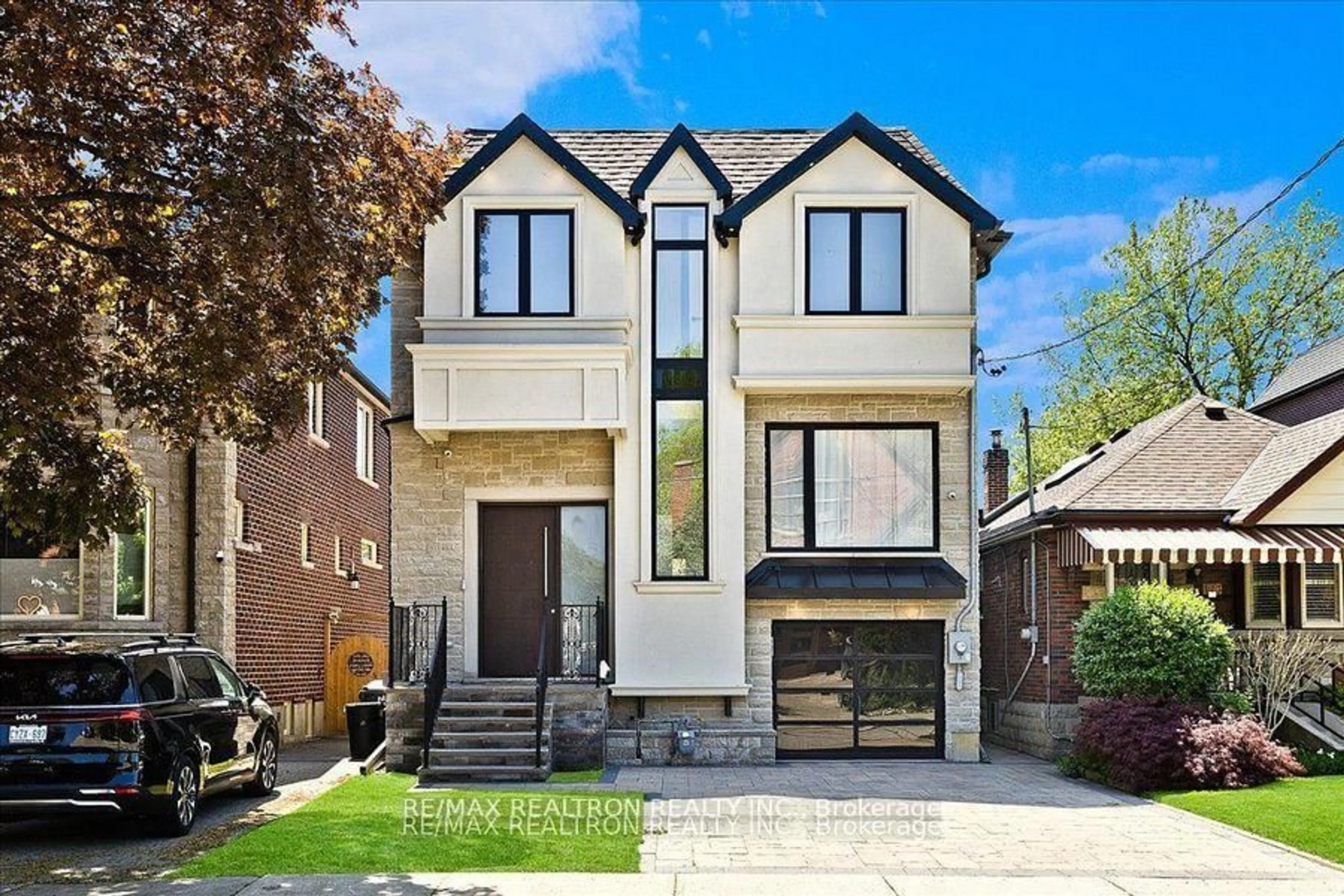 Home with brick exterior material, street for 175 Floyd Ave, Toronto Ontario M4J 2H9