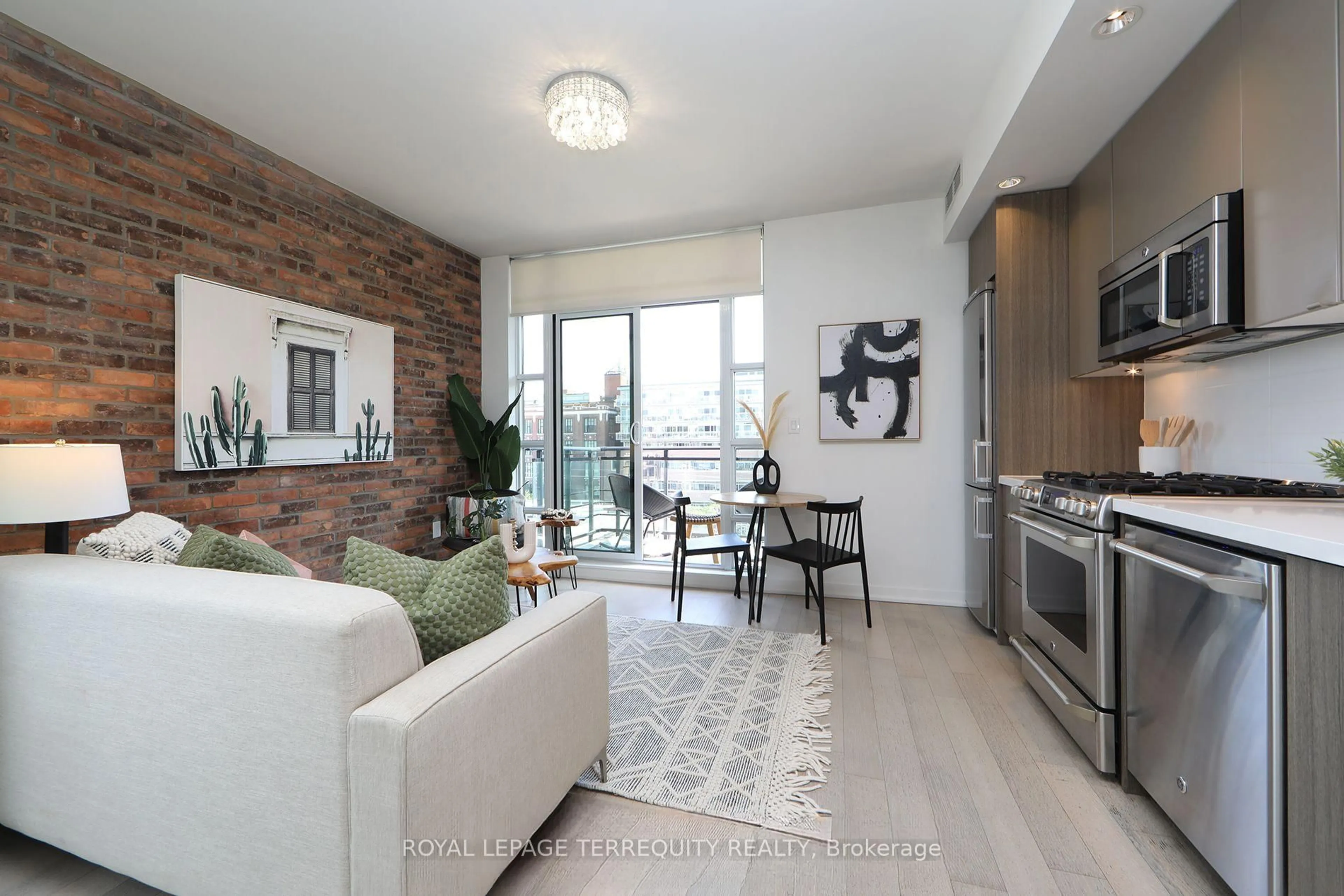 Living room with furniture, unknown for 88 Colgate Ave #631, Toronto Ontario M4M 0A6