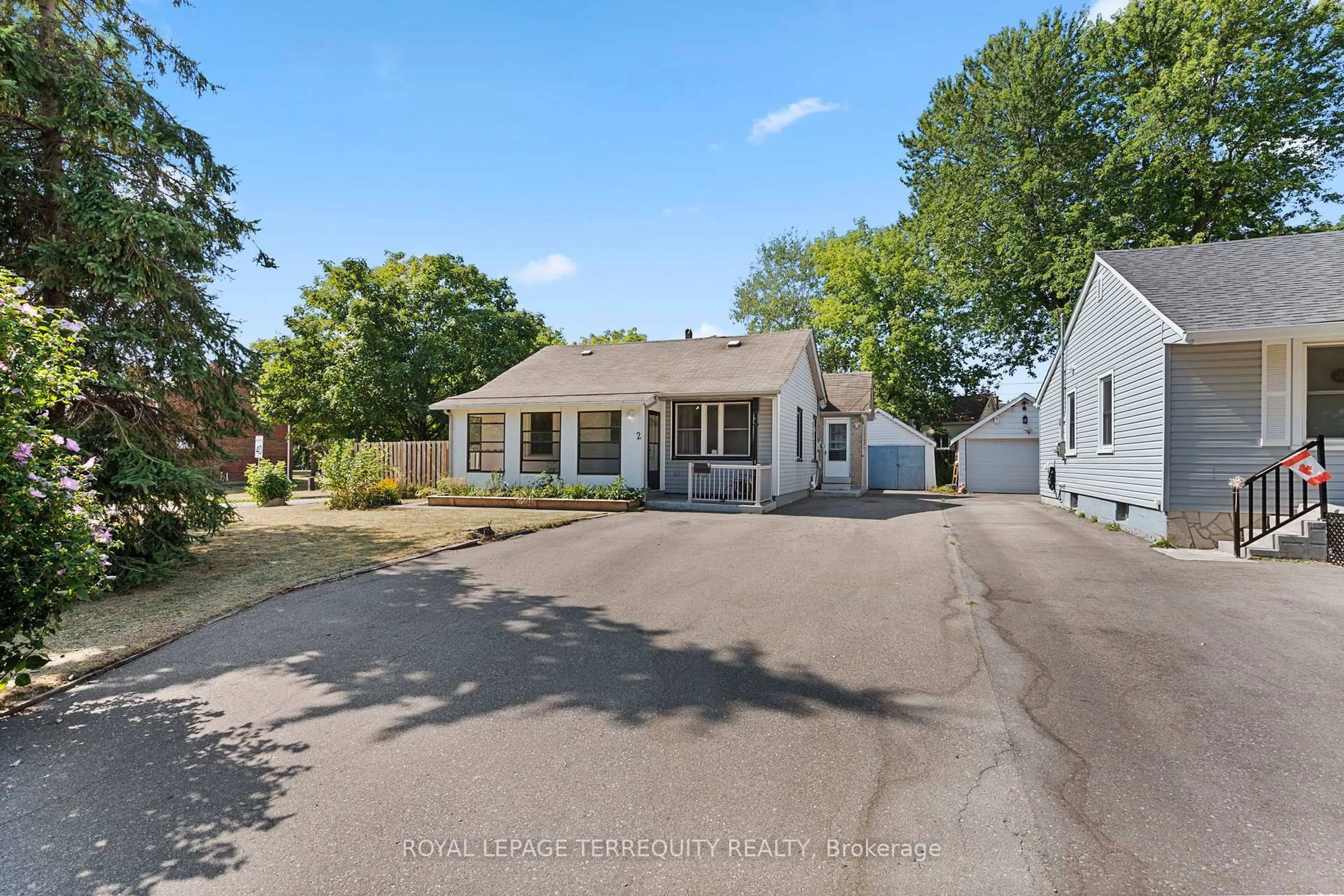 A pic from outside/outdoor area/front of a property/back of a property/a pic from drone, street for 2 Beatty Rd, Ajax Ontario L1S 1Y3