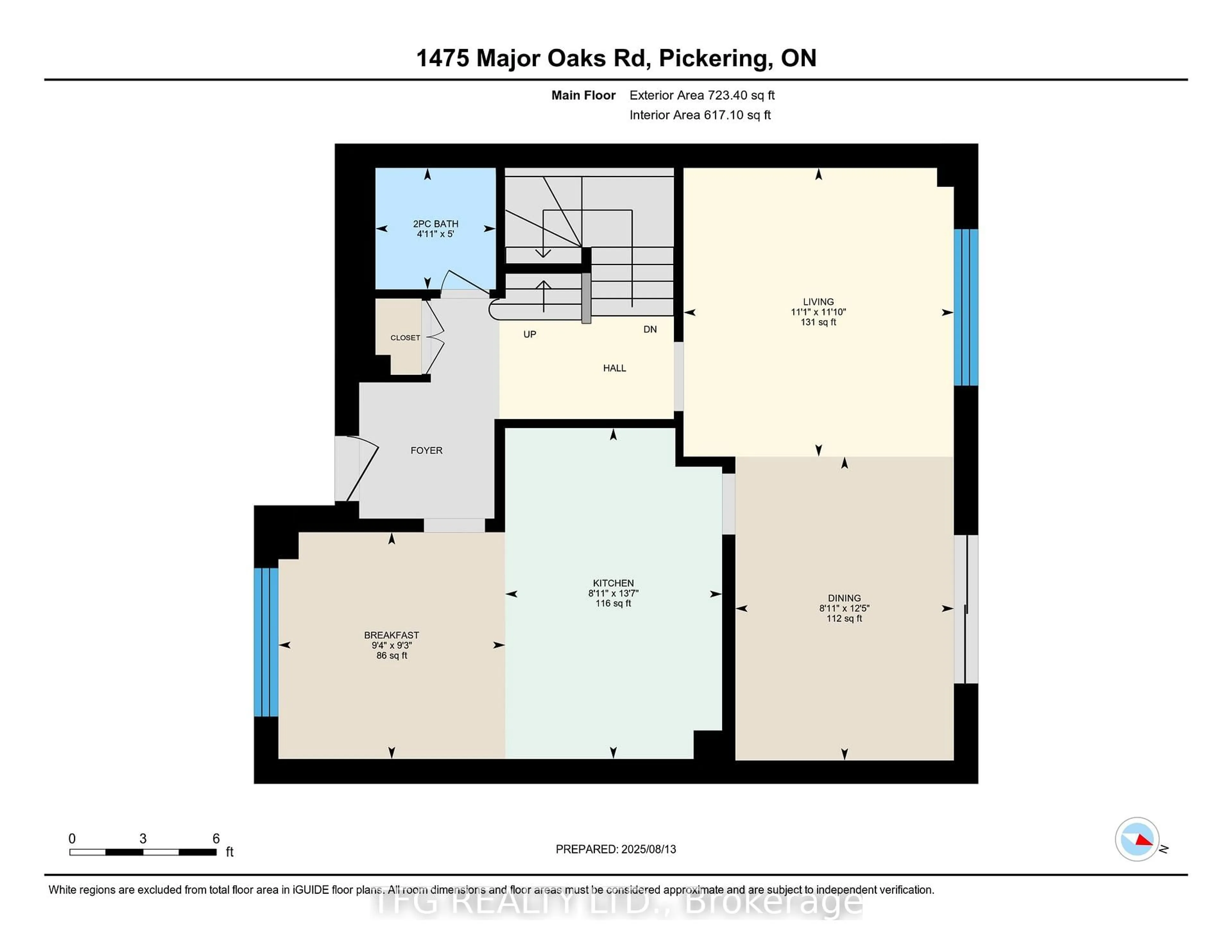 Floor plan for 1475 Major Oaks Rd, Pickering Ontario L1X 2N6