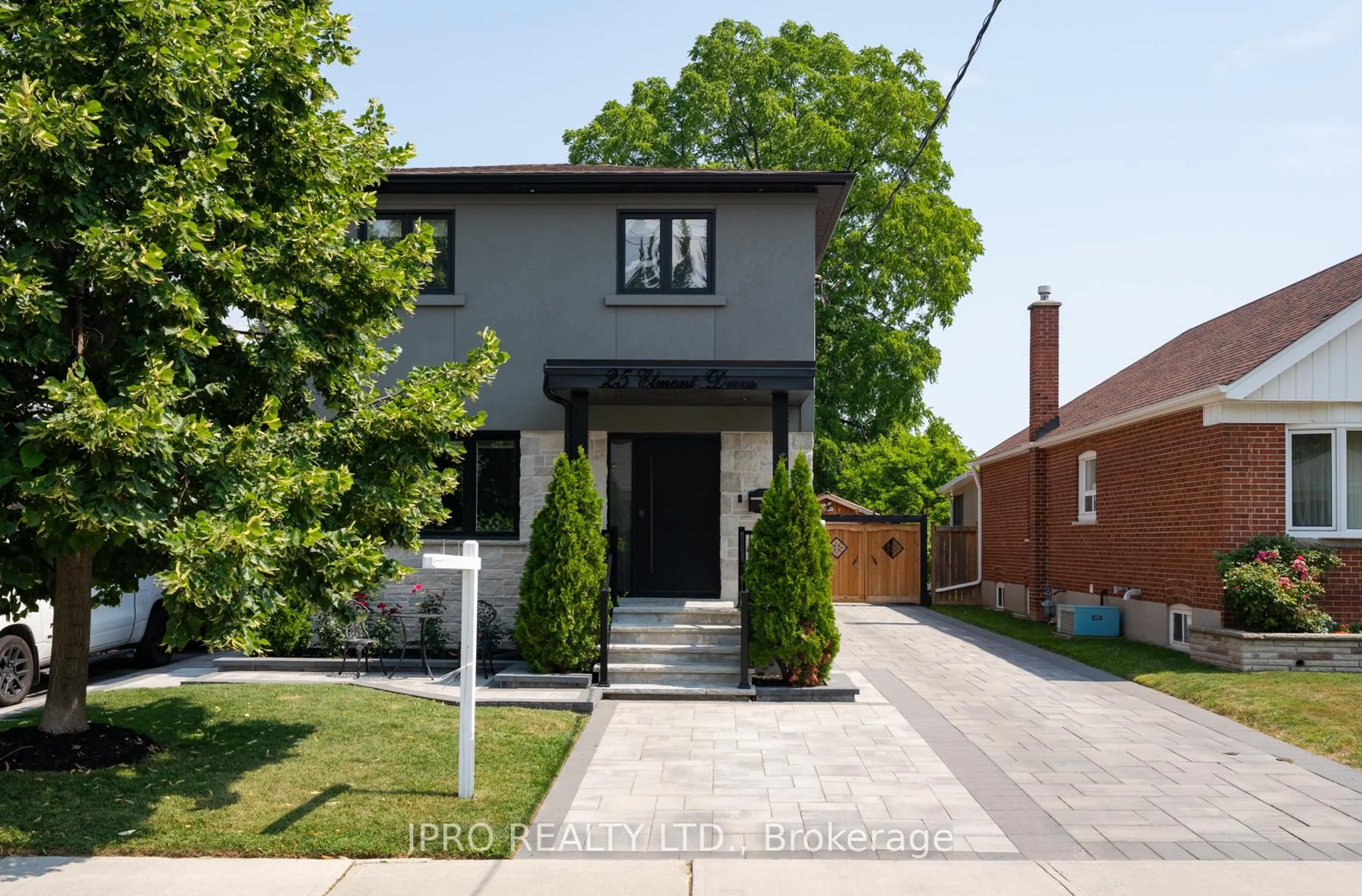 Home with brick exterior material, street for 25 Elmont Dr, Toronto Ontario M4B 2M2