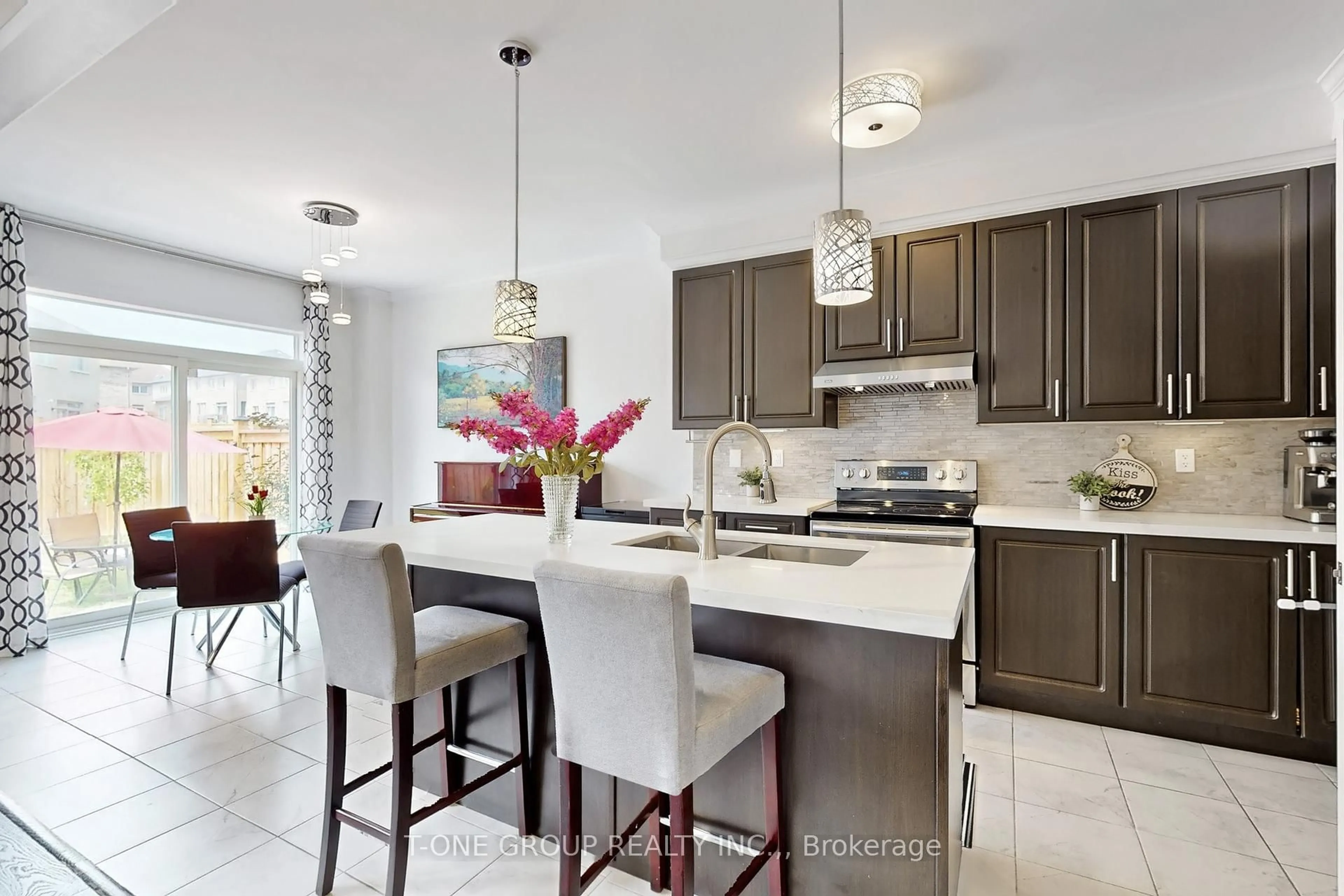 Open concept kitchen, ceramic/tile floor for 1243 Graham Clapp Ave, Oshawa Ontario L1K 0Y2