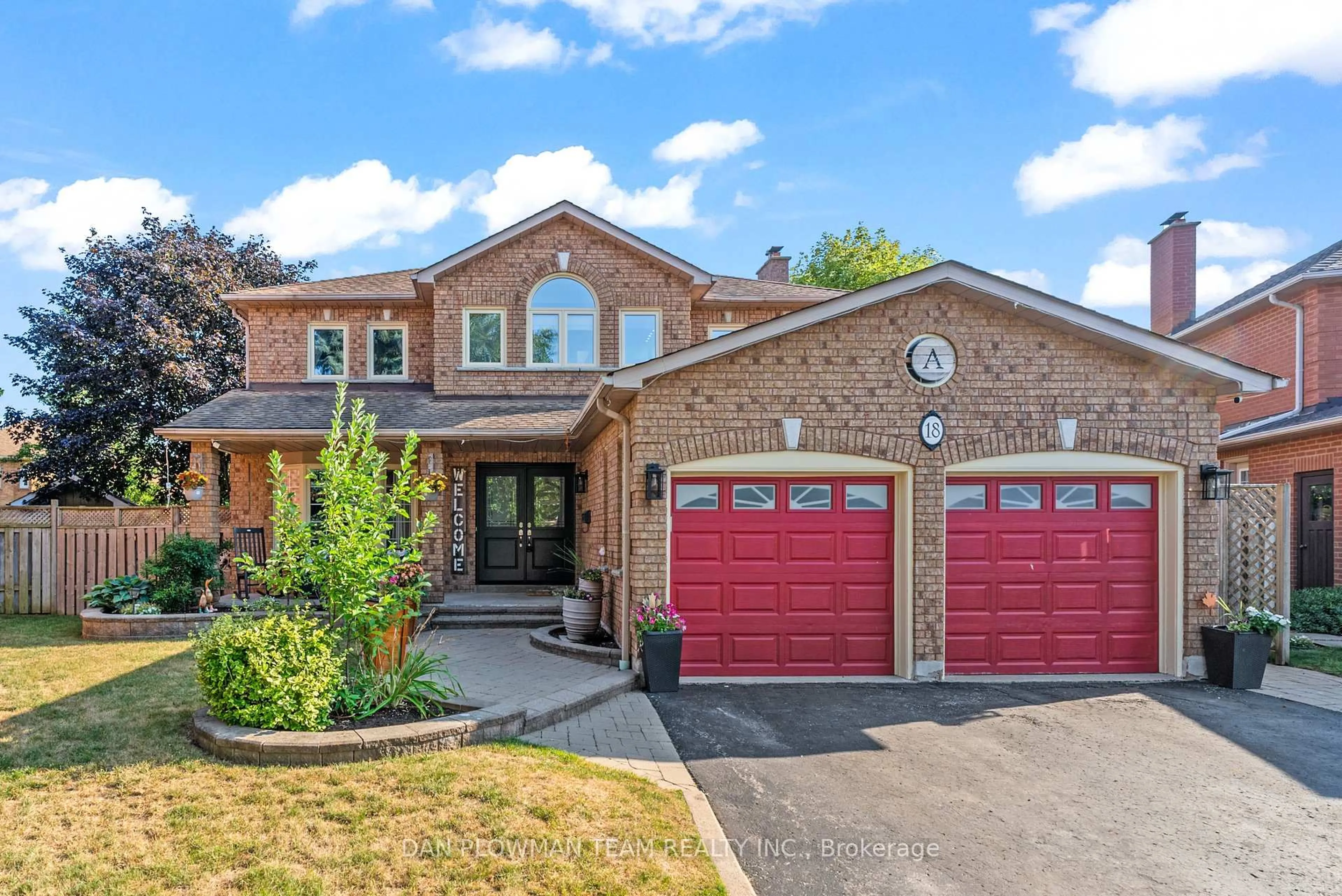 Home with brick exterior material, street for 18 Headlands Cres, Whitby Ontario L1R 1Z9