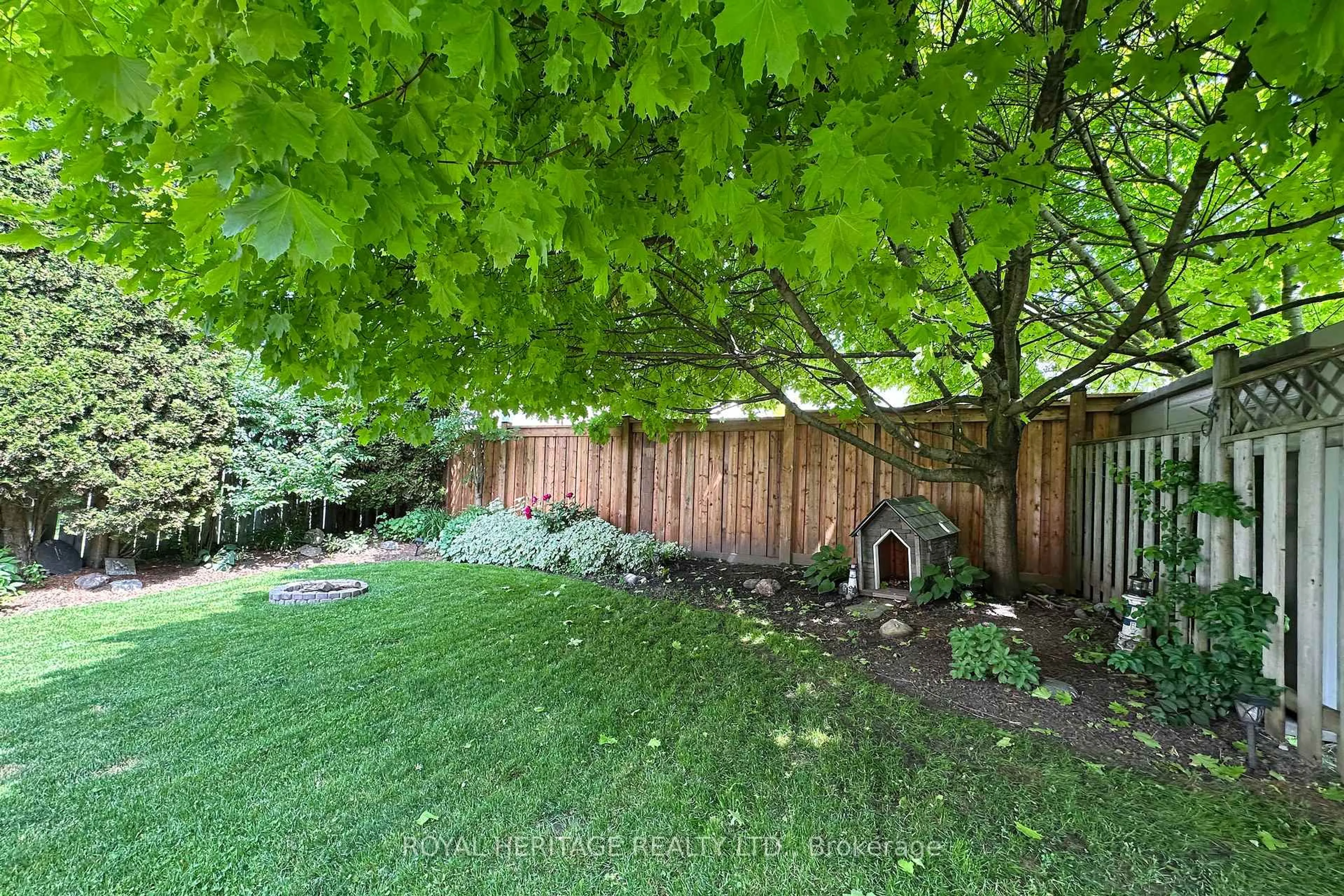 Patio, forest/trees view for 55 Hearthstone Cres, Clarington Ontario L1E 2X8