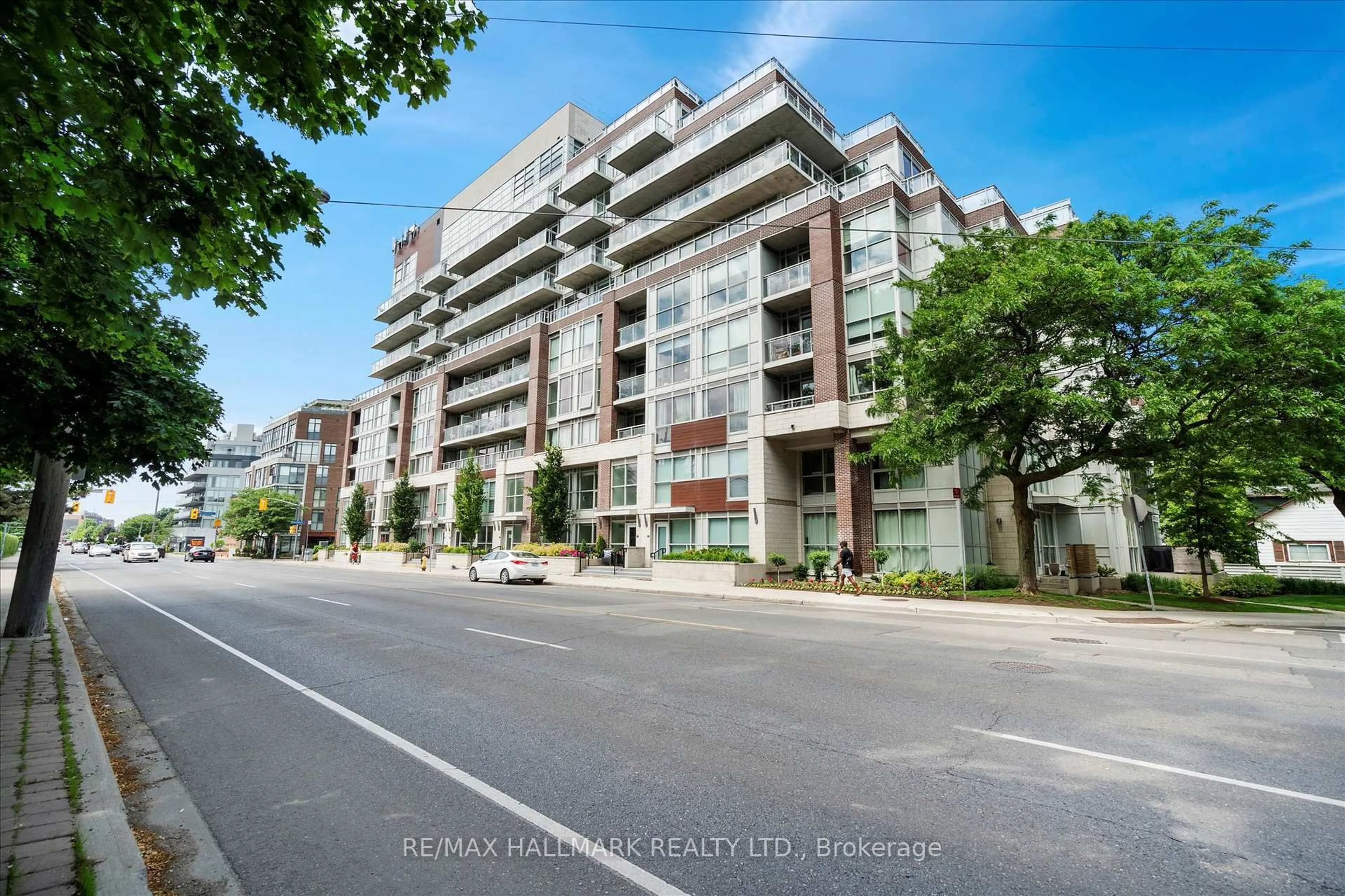 A pic from outside/outdoor area/front of a property/back of a property/a pic from drone, street for 1350 Kingston Rd #310, Toronto Ontario M1N 1C8