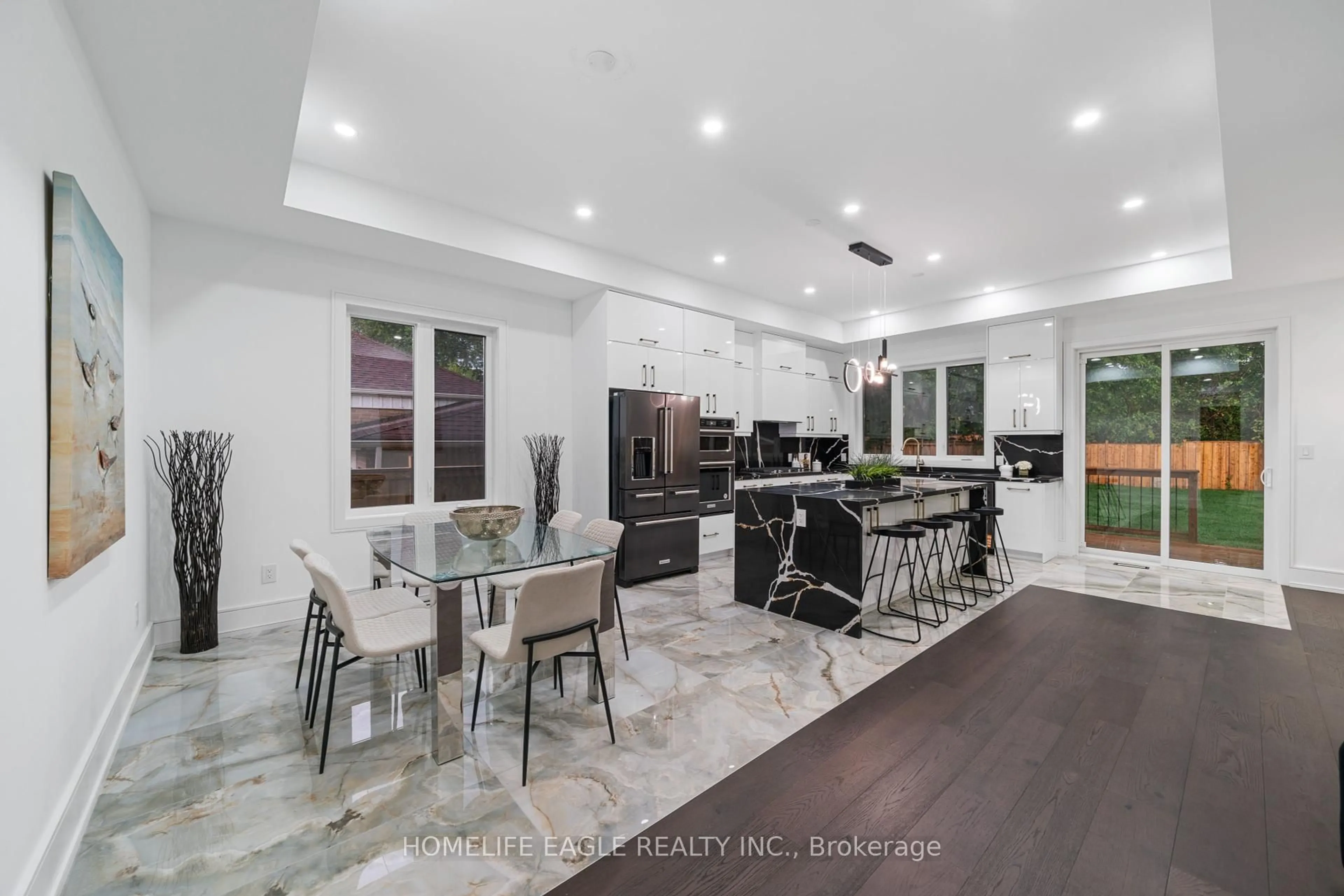 Open concept kitchen, ceramic/tile floor for 11 Glen Muir Dr, Toronto Ontario M1M 2C6