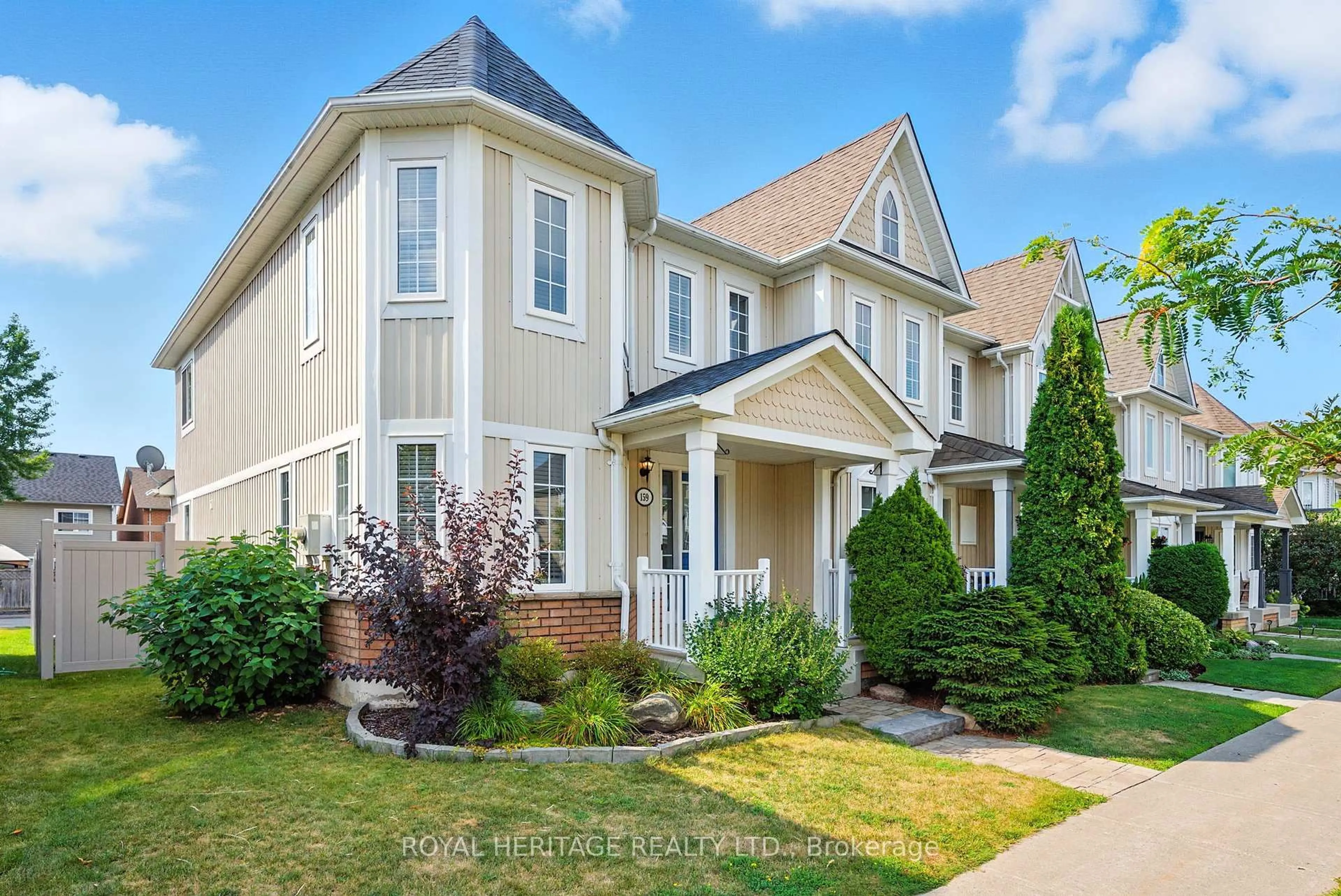Home with vinyl exterior material, street for 159 Carnwith Dr, Whitby Ontario L1M 2J5