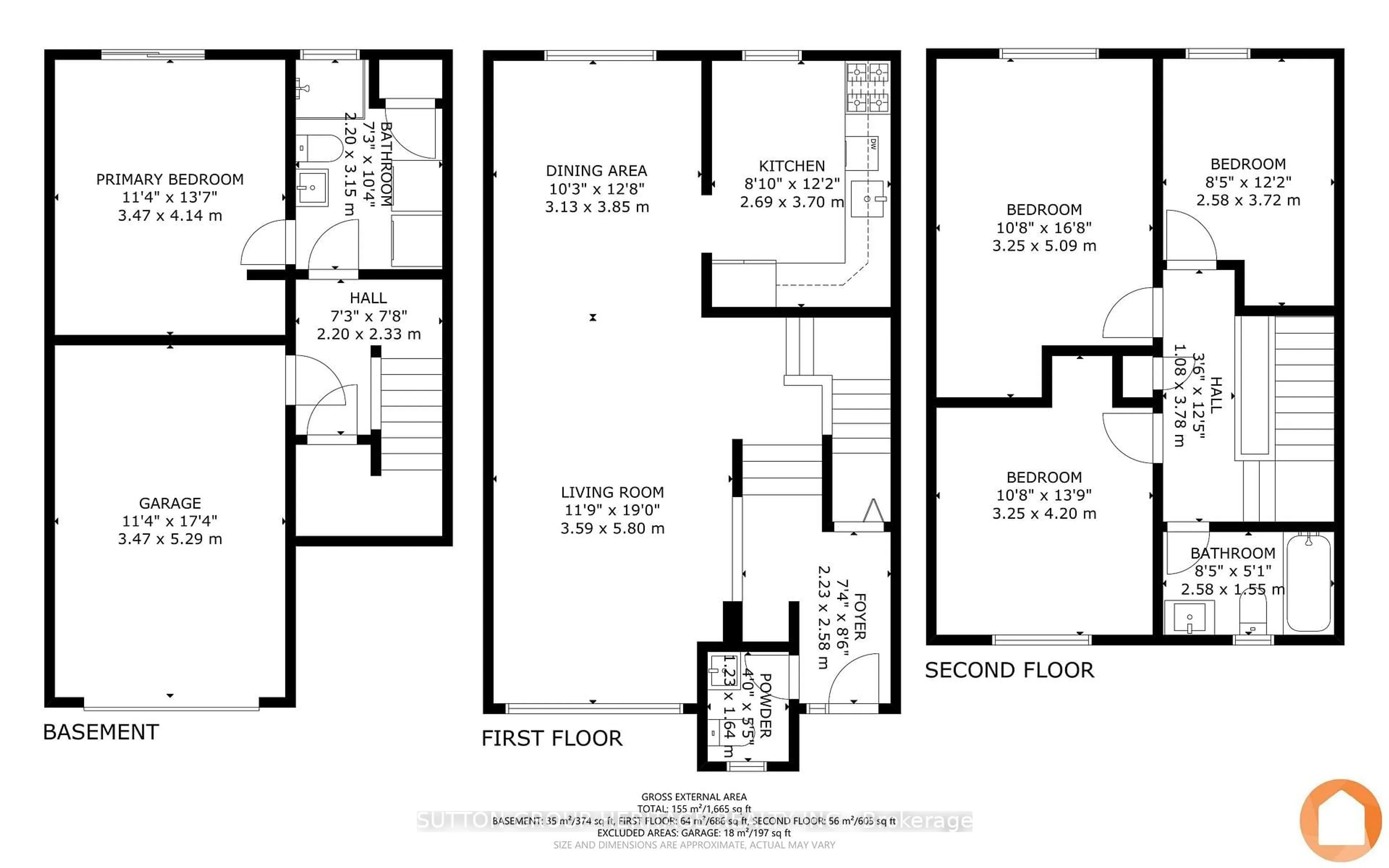 Floor plan for 765 Oklahoma Dr #10, Pickering Ontario L1W 3C9
