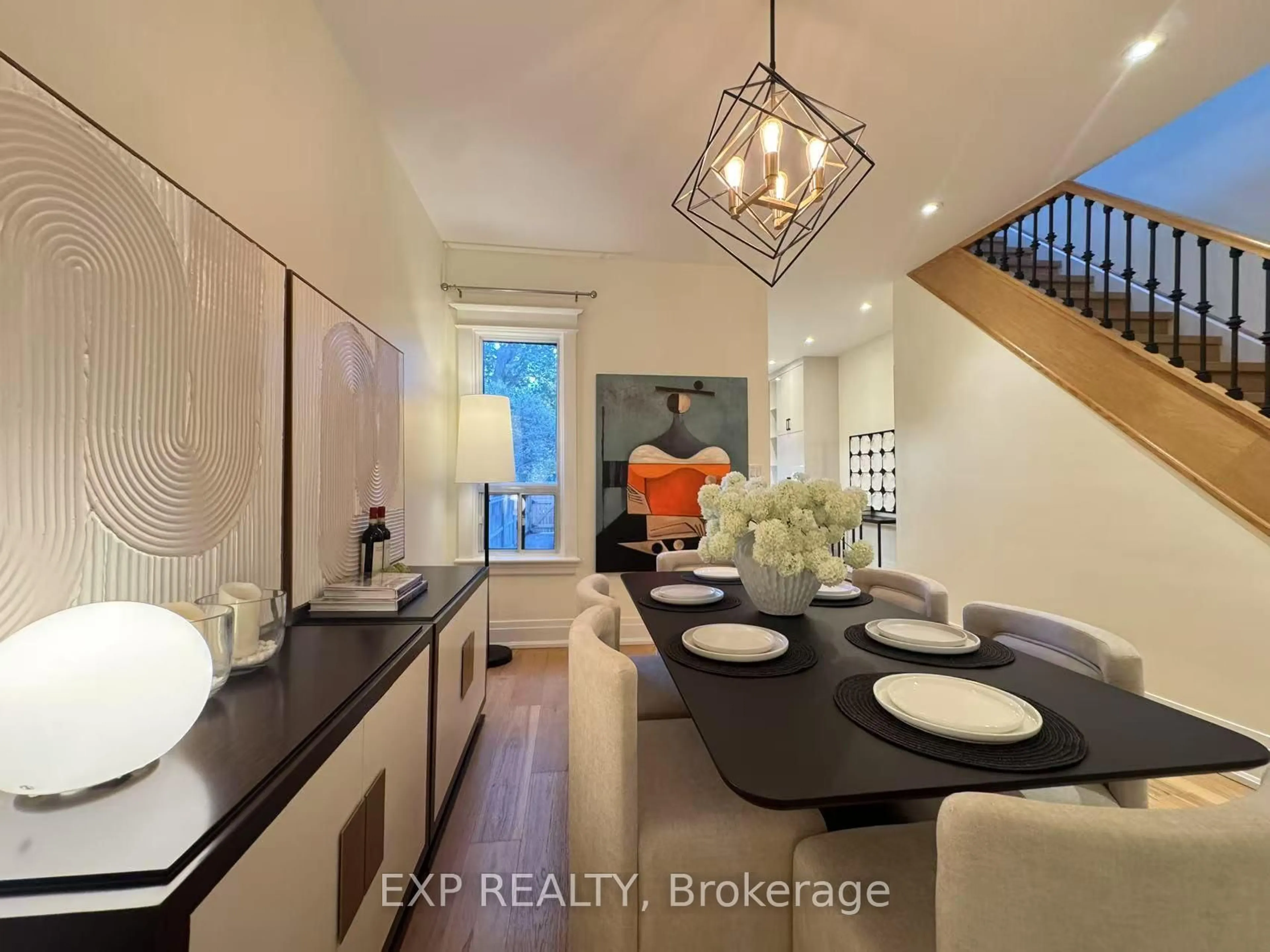 Contemporary kitchen, ceramic/tile floor for 145 Langley Ave, Toronto Ontario M4K 1B6