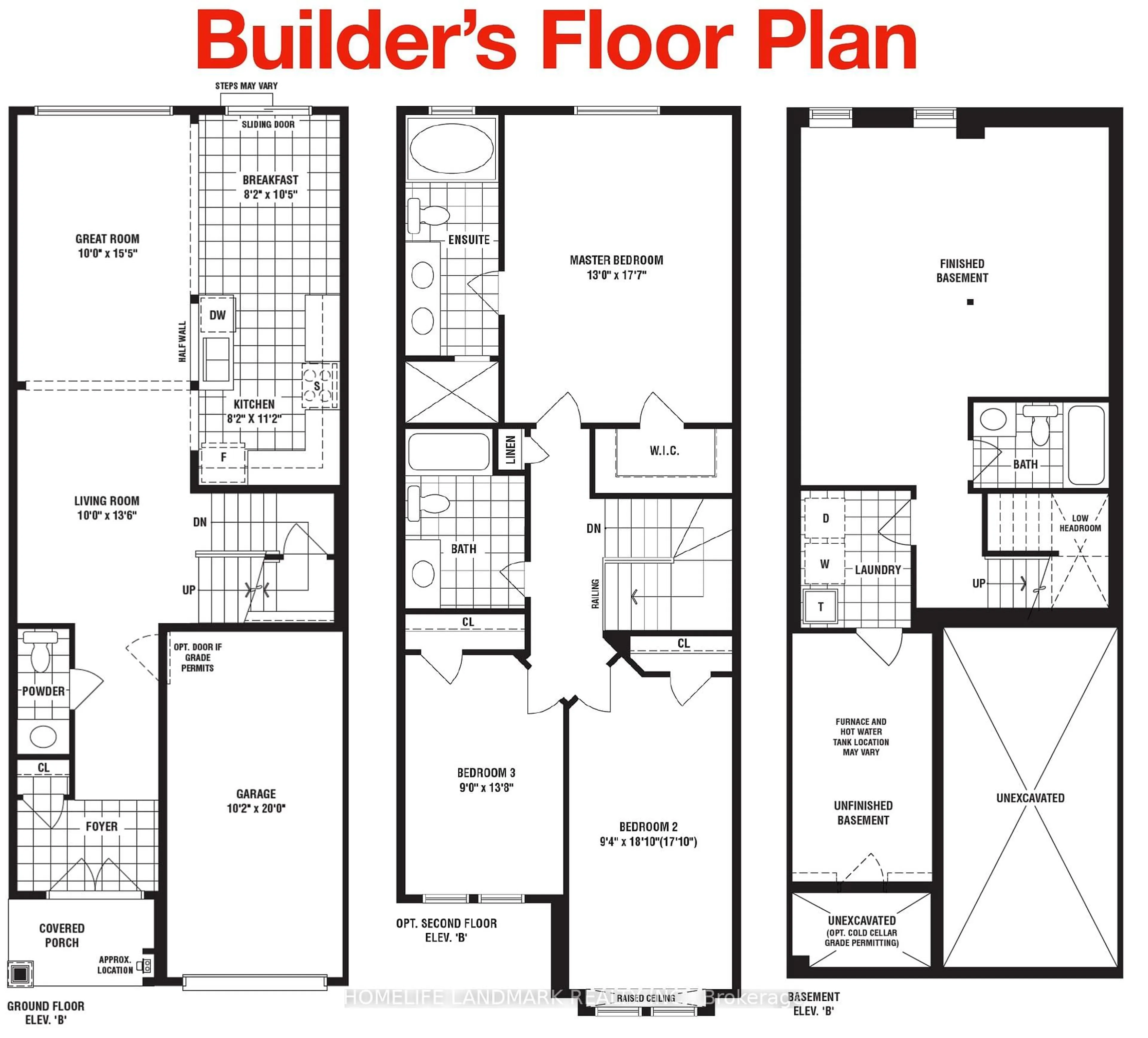 Floor plan for 628 Krawchuk Cres, Oshawa Ontario L1K 1A7