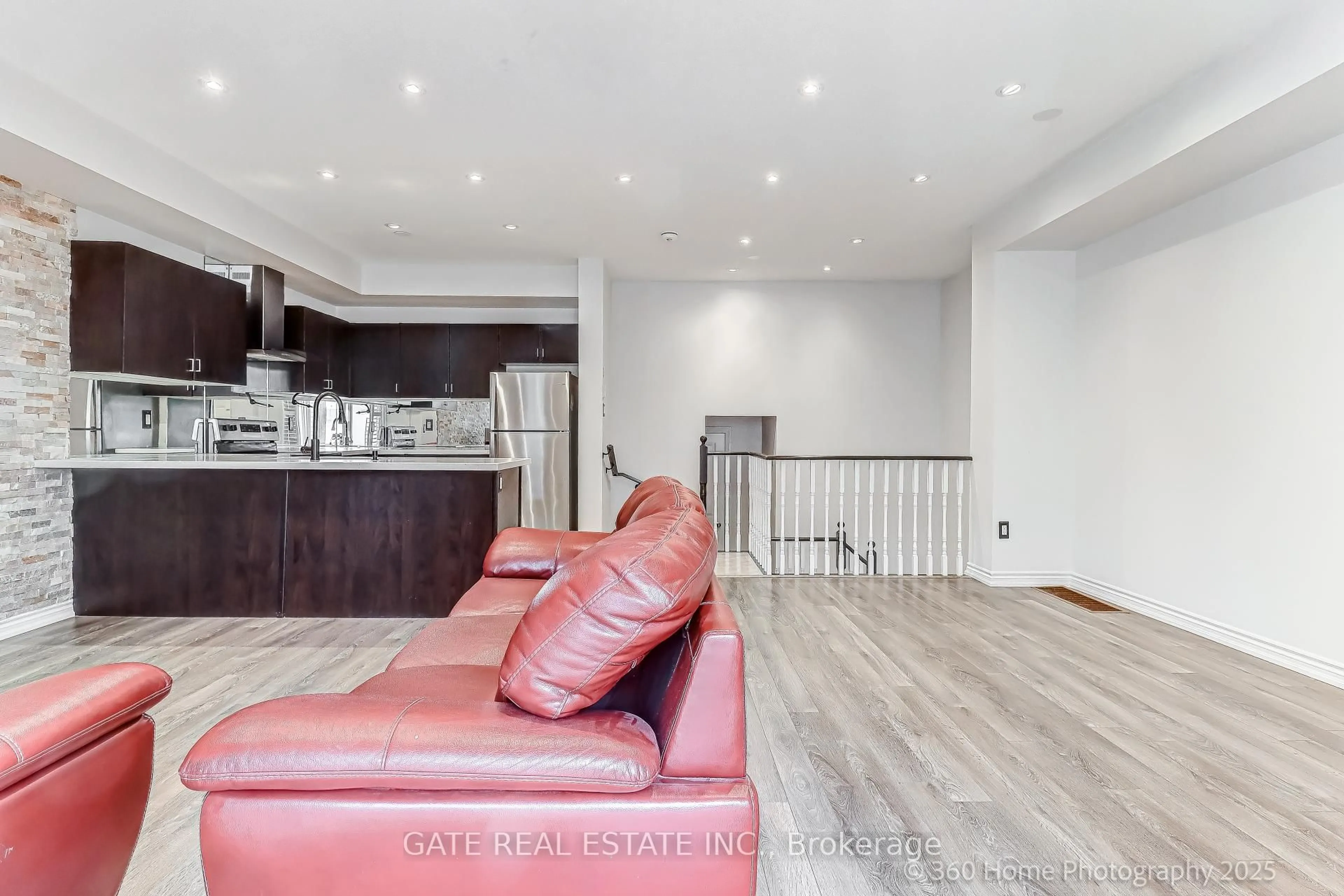 Open concept kitchen, wood/laminate floor for 1757 Rex Heath Dr, Pickering Ontario L1X 0E4