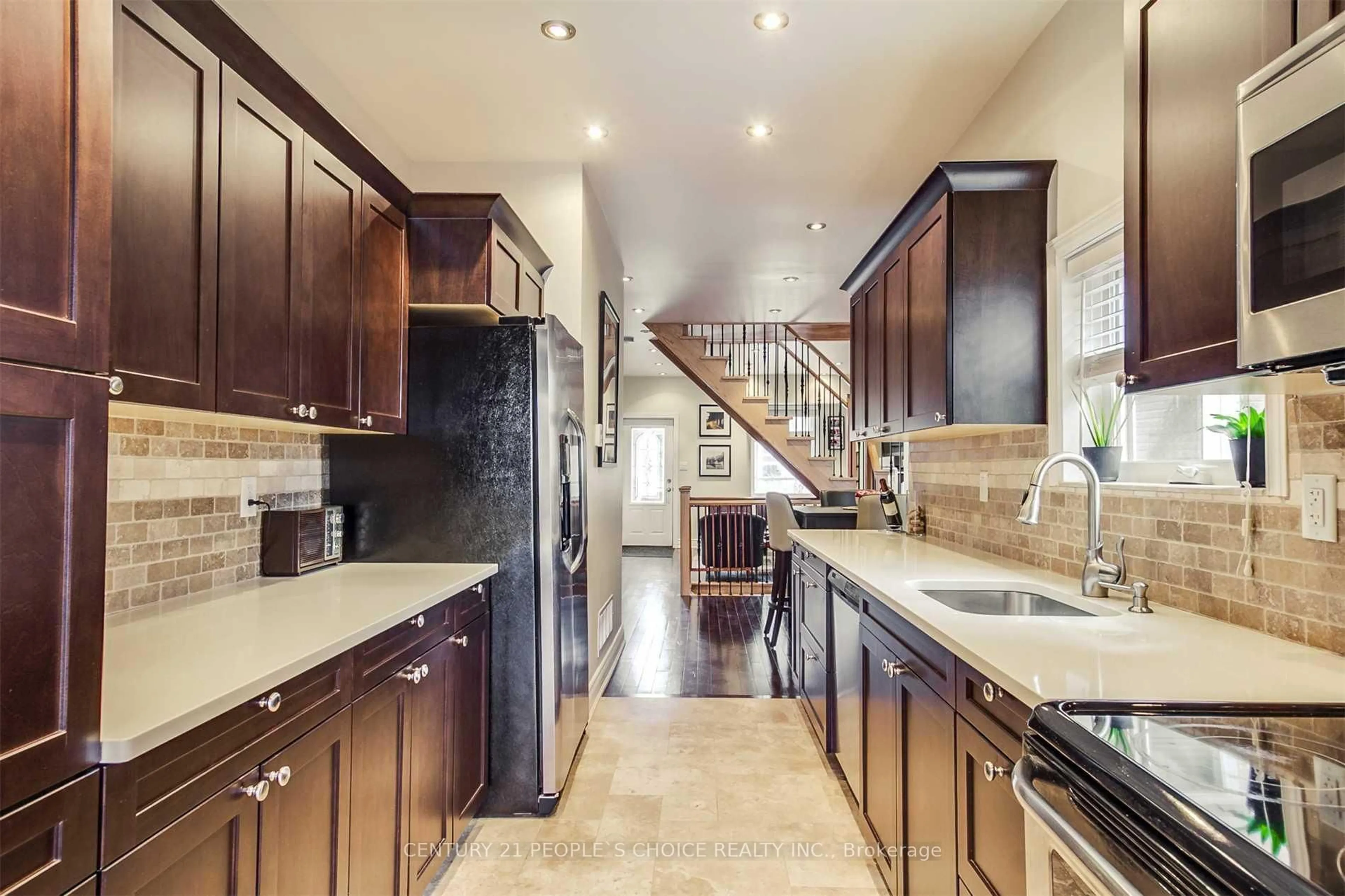 Contemporary kitchen, ceramic/tile floor for 552 Main St, Toronto Ontario M4C 4Y4