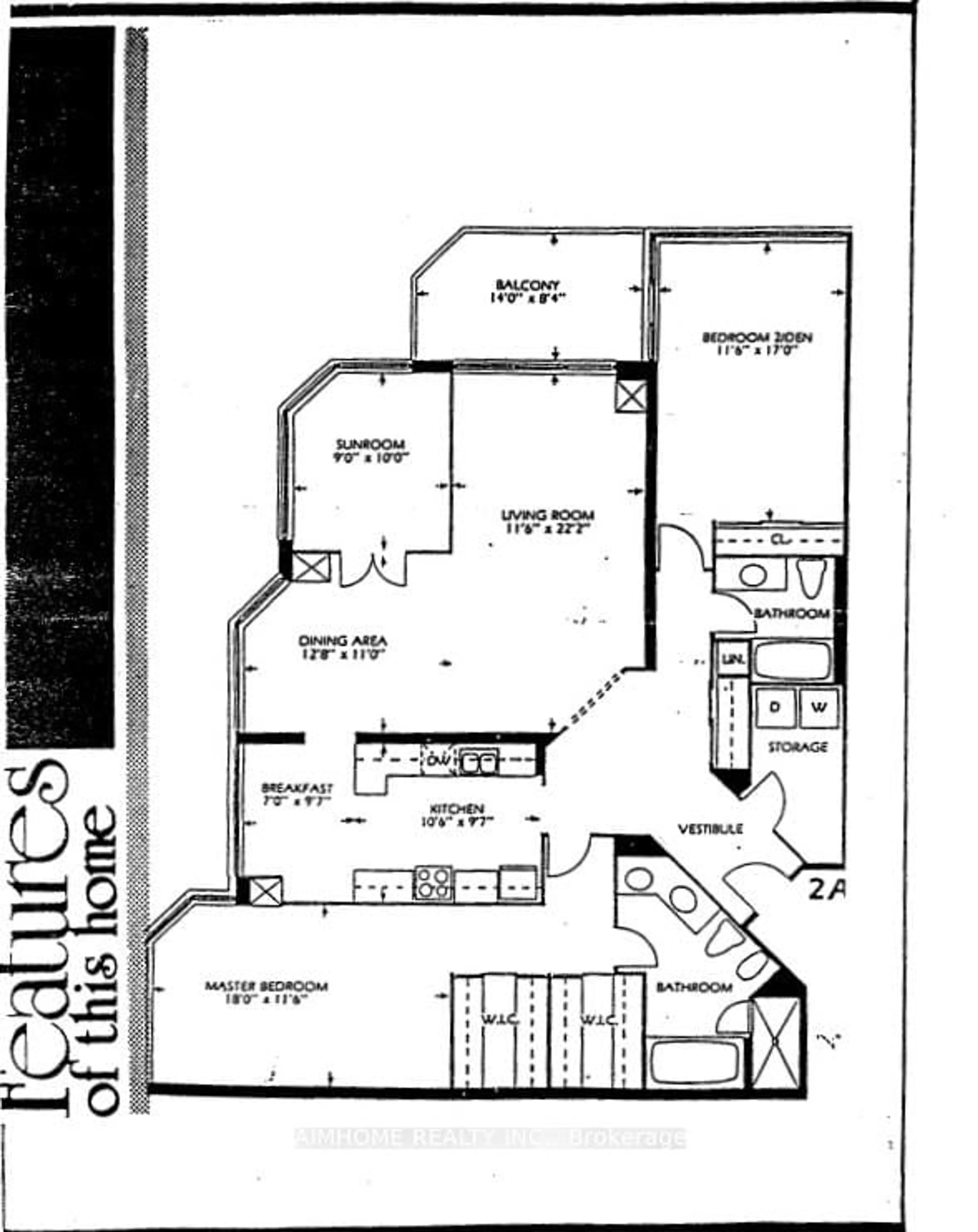Floor plan for 175 Bamburgh Circ #404, Toronto Ontario M1W 3X8