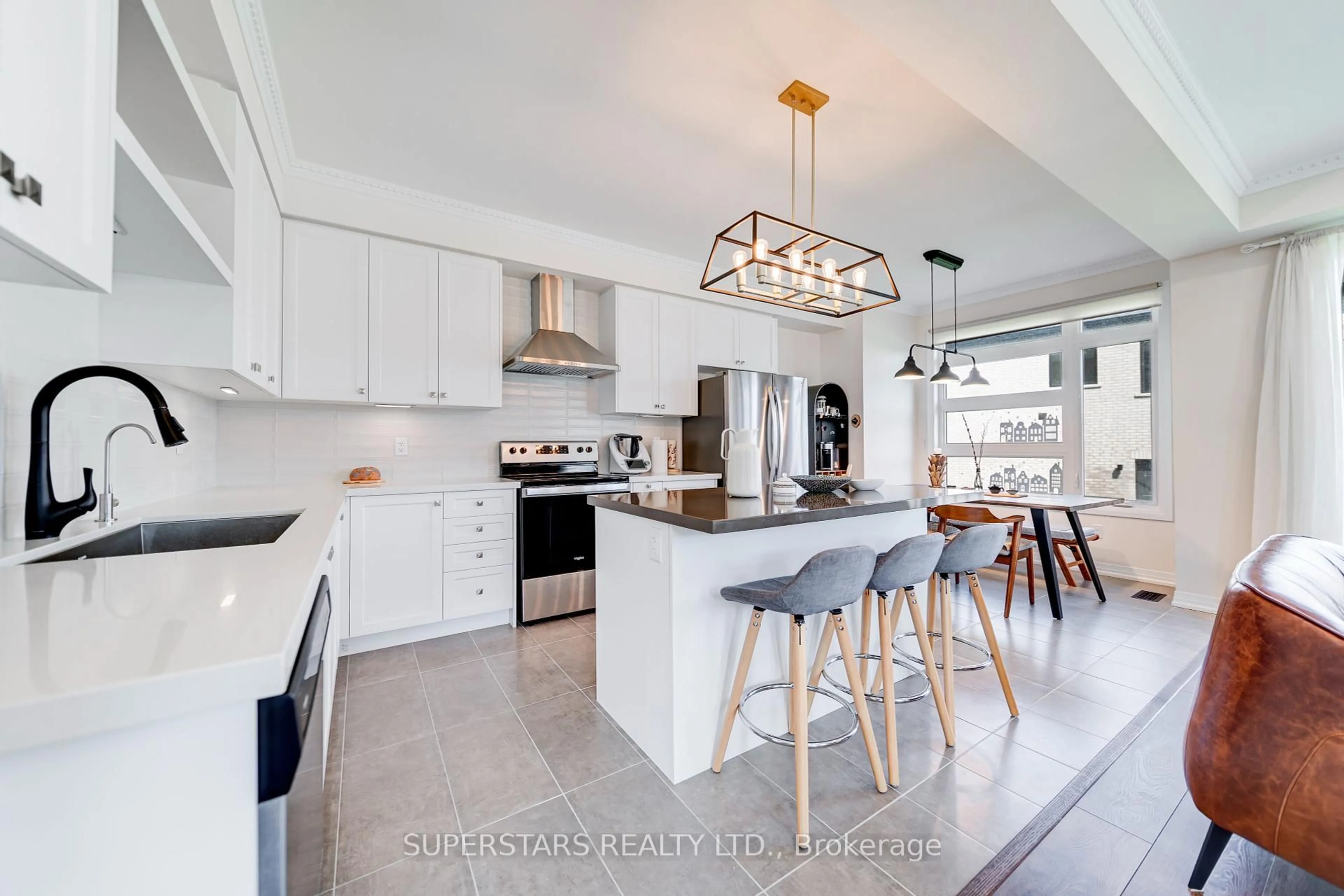 Open concept kitchen, ceramic/tile floor for 114 Armilia Pl, Whitby Ontario L1P 0P7