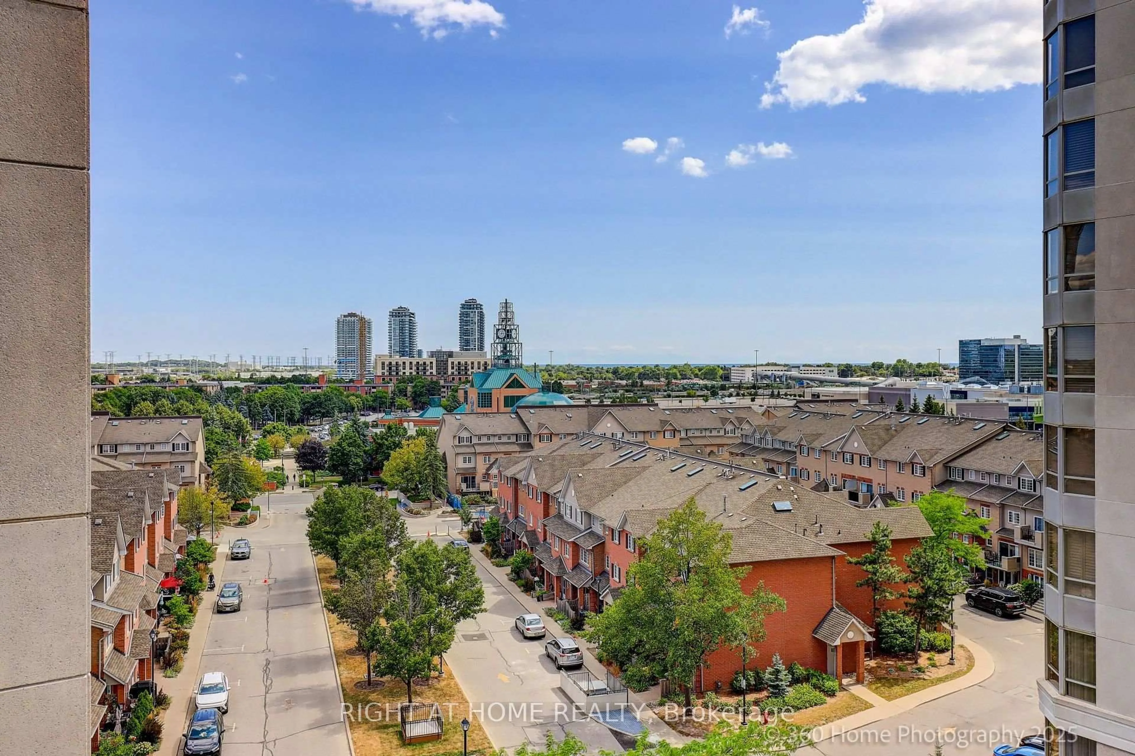 A pic from outside/outdoor area/front of a property/back of a property/a pic from drone, city buildings view from balcony for 1200 The Elsplanade #817, Pickering Ontario L1V 6V3
