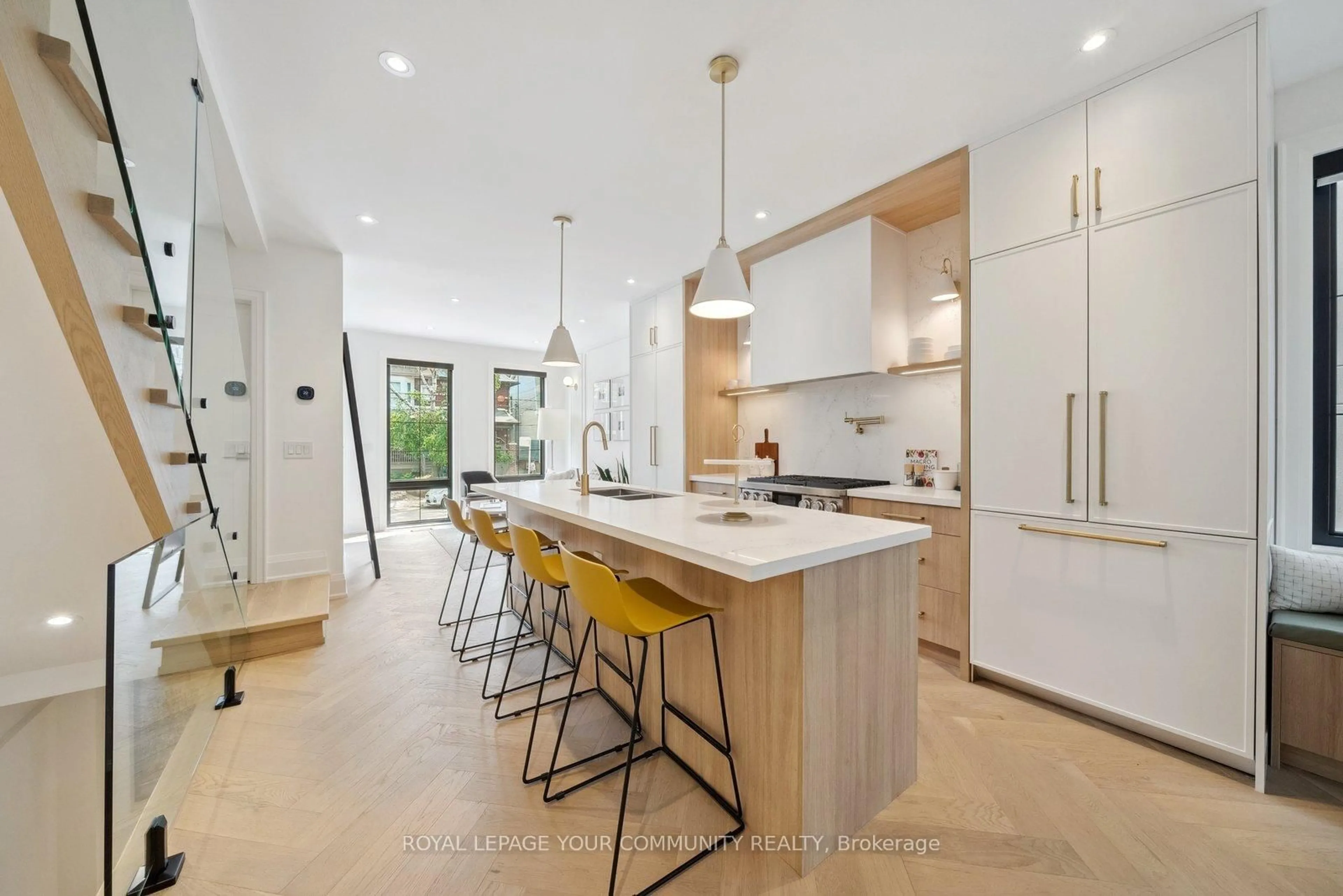 Open concept kitchen, ceramic/tile floor for 12 Wheeler Ave, Toronto Ontario M4L 3V2
