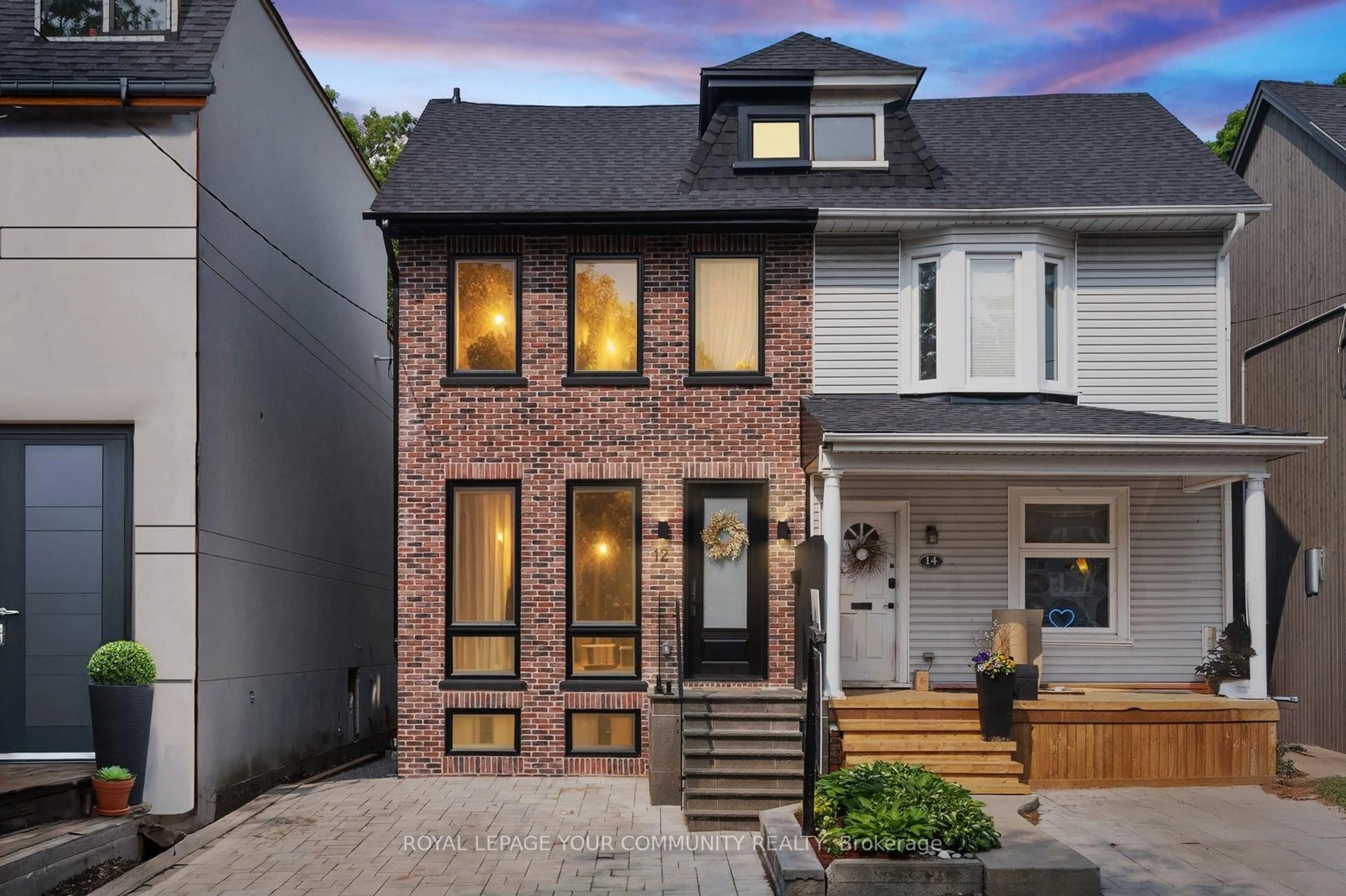 Home with brick exterior material, street for 12 Wheeler Ave, Toronto Ontario M4L 3V2