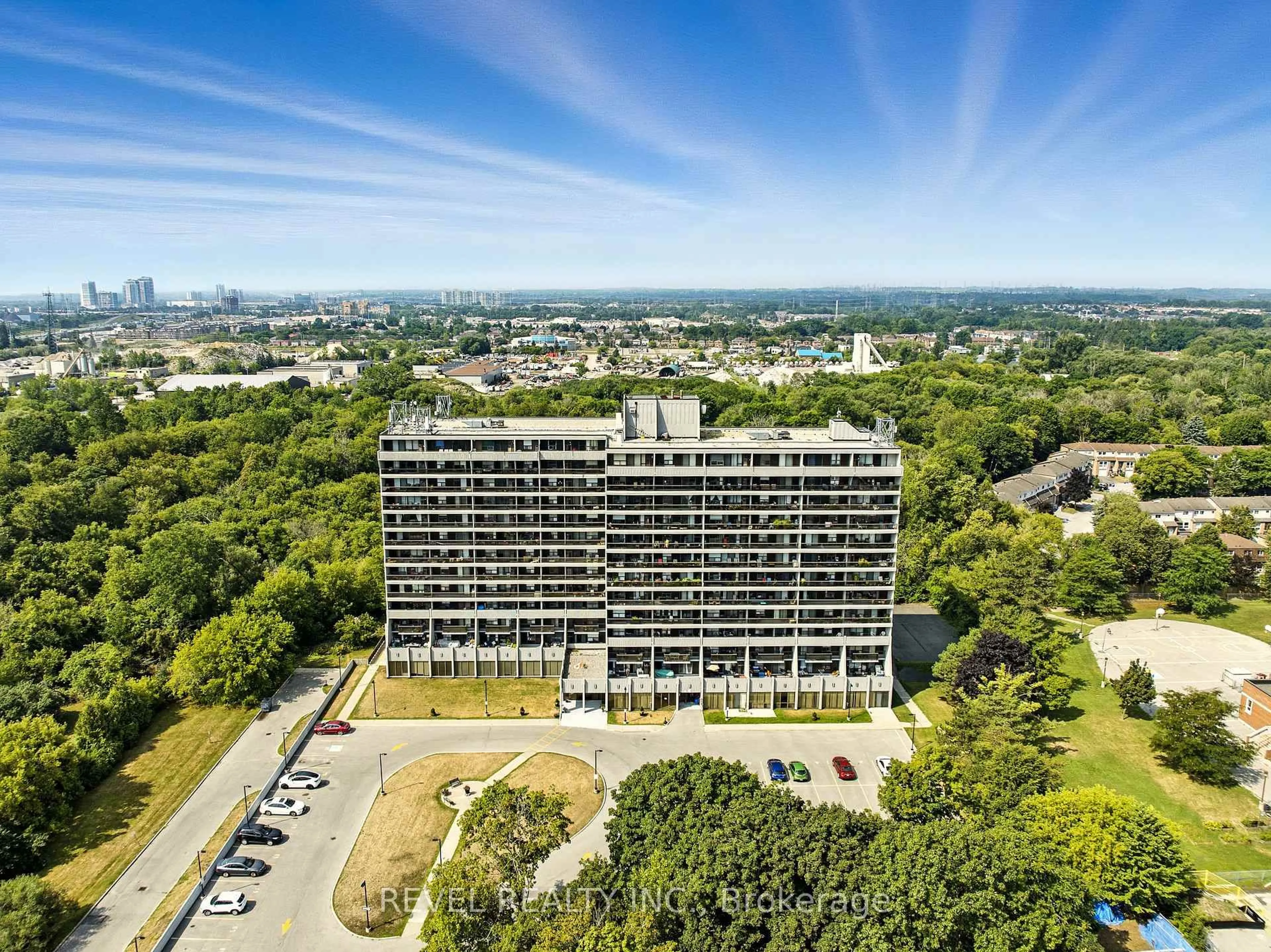 A pic from outside/outdoor area/front of a property/back of a property/a pic from drone, city buildings view from balcony for 92 Church St #701, Ajax Ontario L1S 6B4