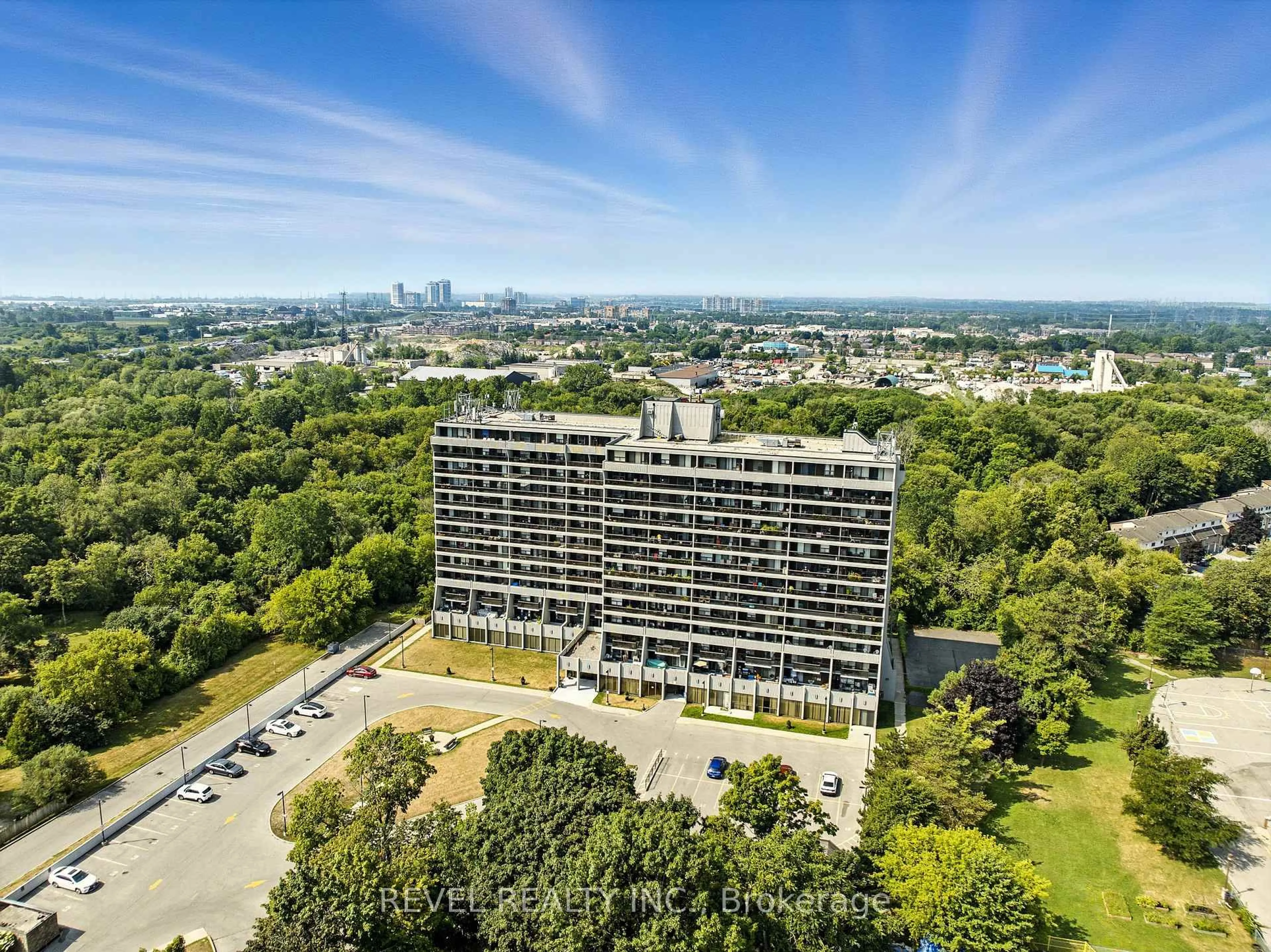 A pic from outside/outdoor area/front of a property/back of a property/a pic from drone, city buildings view from balcony for 92 Church St #701, Ajax Ontario L1S 6B4
