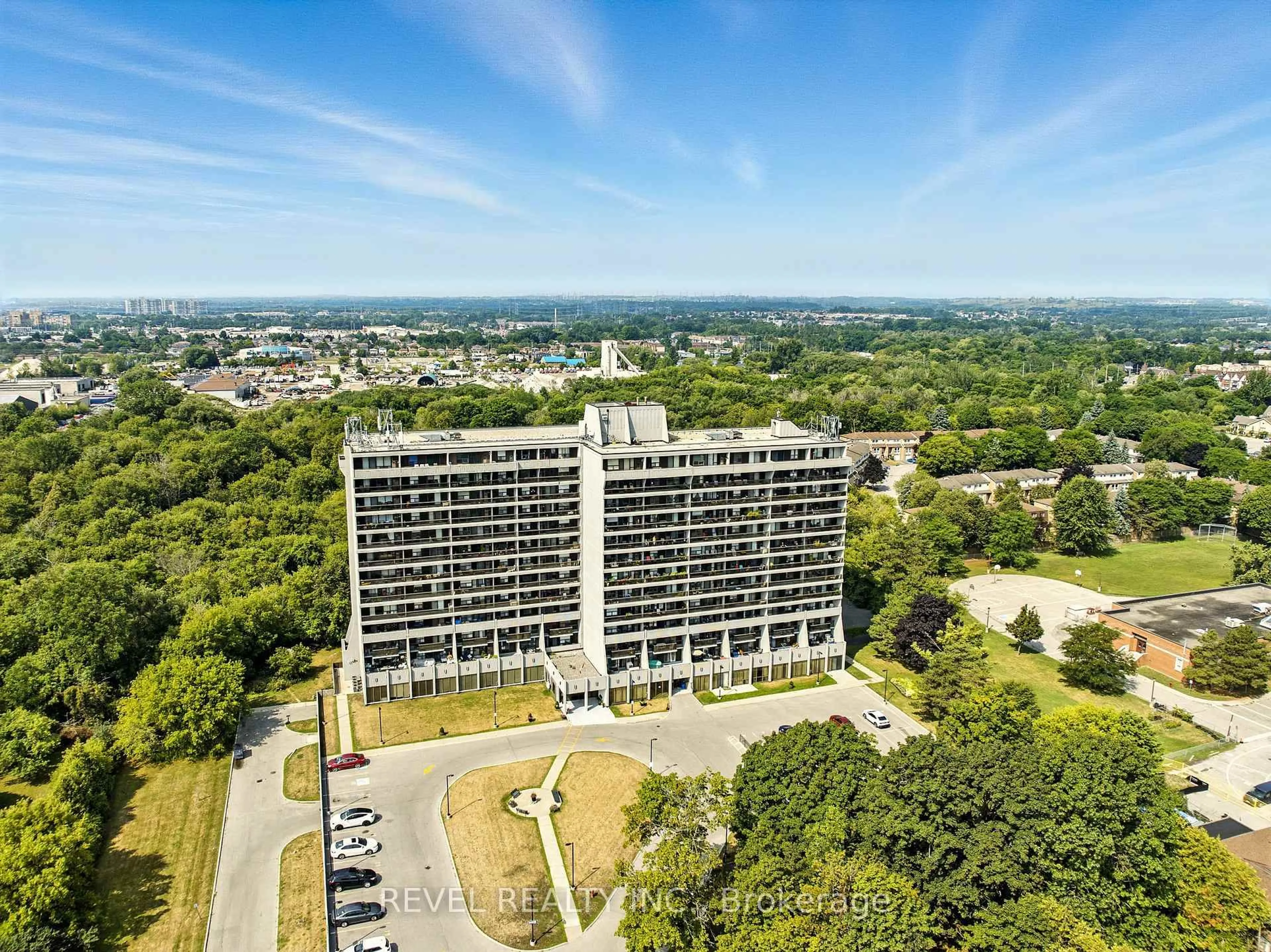 A pic from outside/outdoor area/front of a property/back of a property/a pic from drone, city buildings view from balcony for 92 Church St #701, Ajax Ontario L1S 6B4