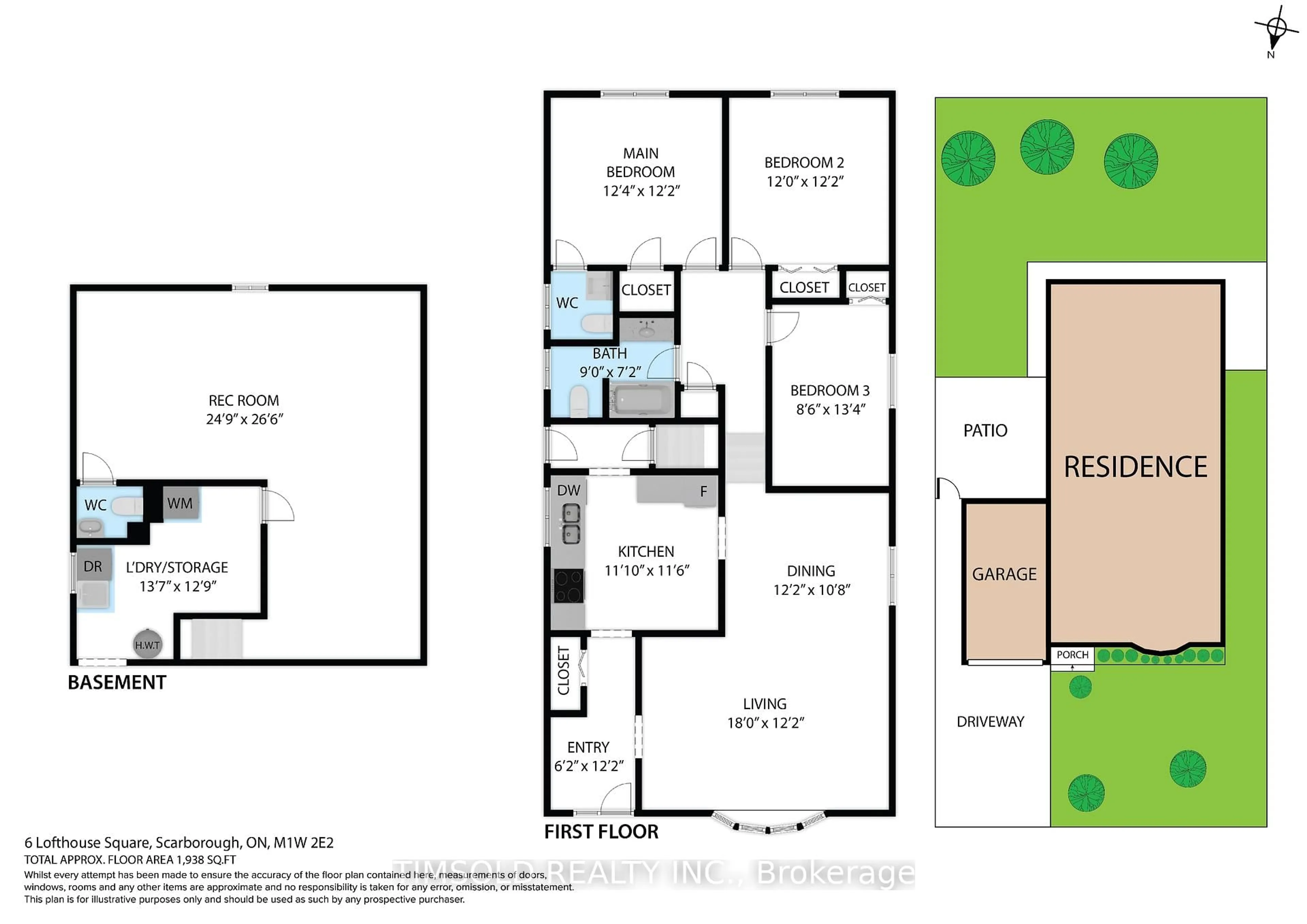 Floor plan for 6 Lofthouse Sq, Toronto Ontario M1W 2E2