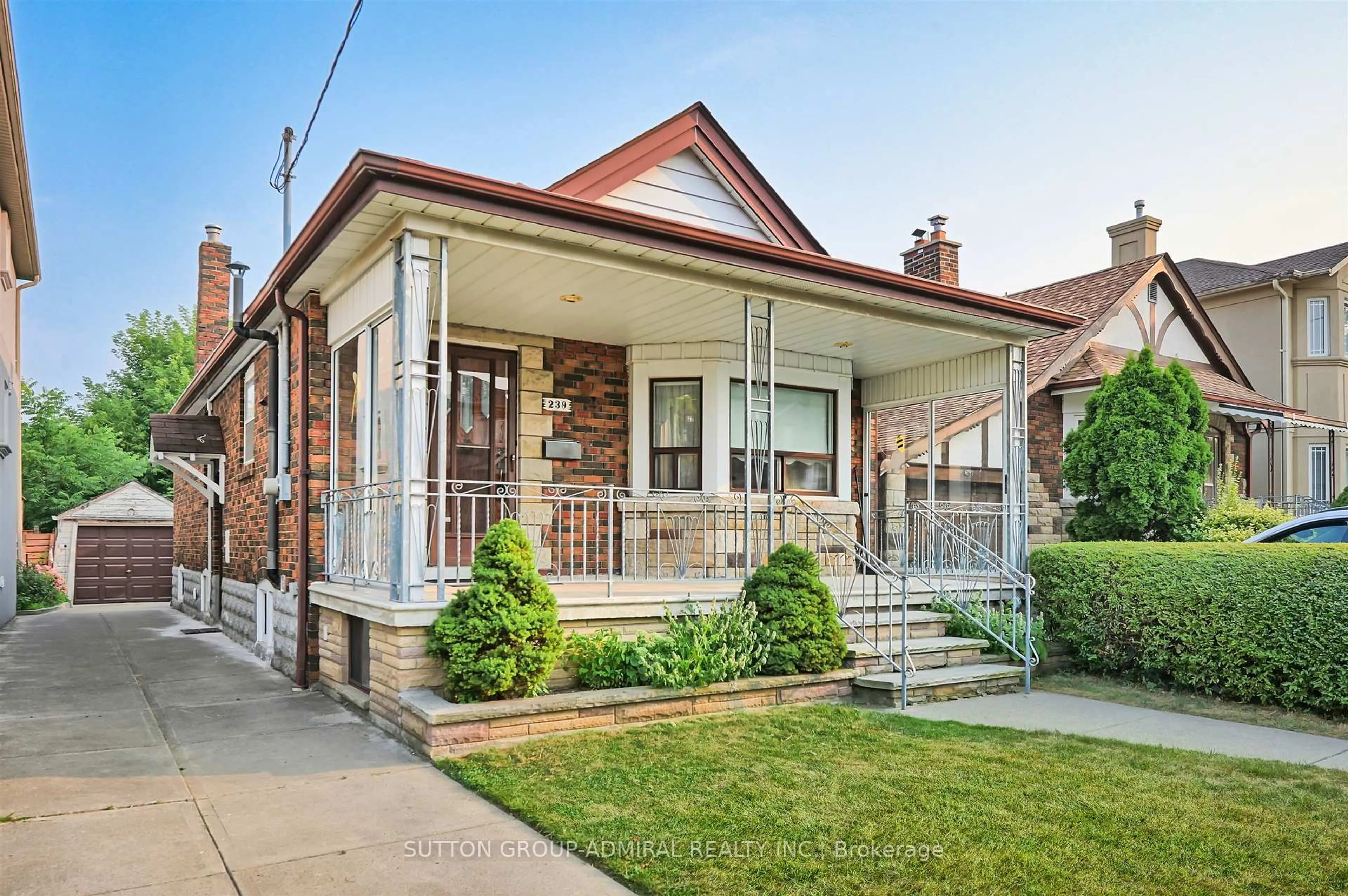Home with brick exterior material, street for 239 Floyd Ave, Toronto Ontario M4J 2J2