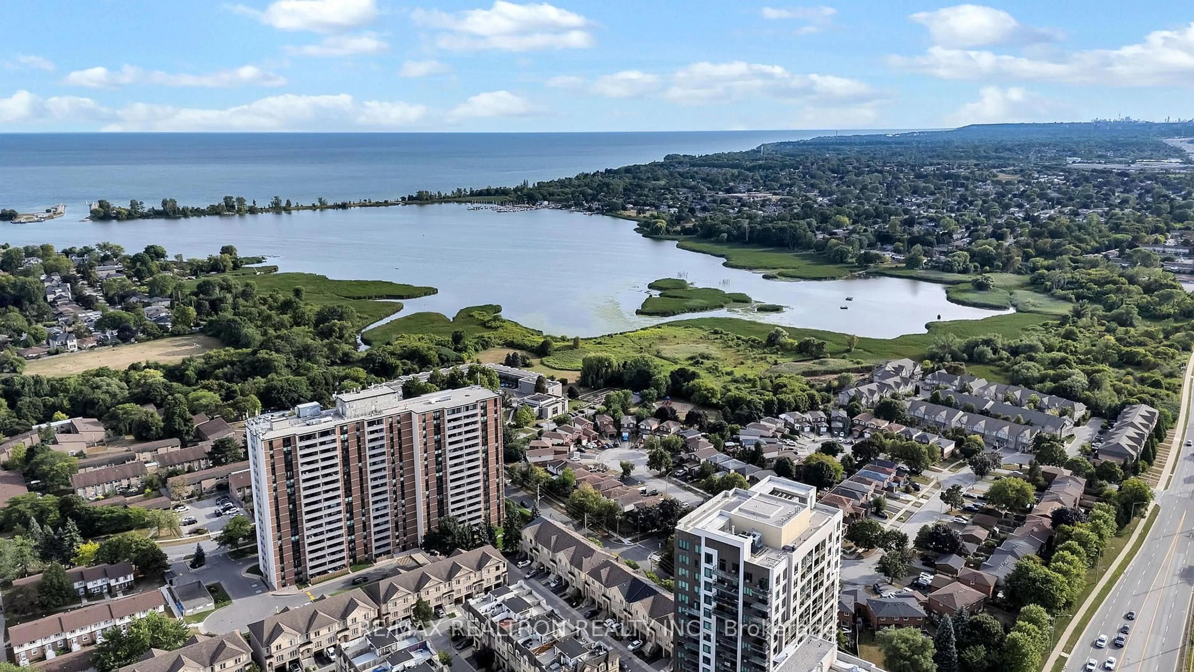 A pic from outside/outdoor area/front of a property/back of a property/a pic from drone, water/lake/river/ocean view for 1250 St Martins Dr #8, Pickering Ontario L1W 0A2