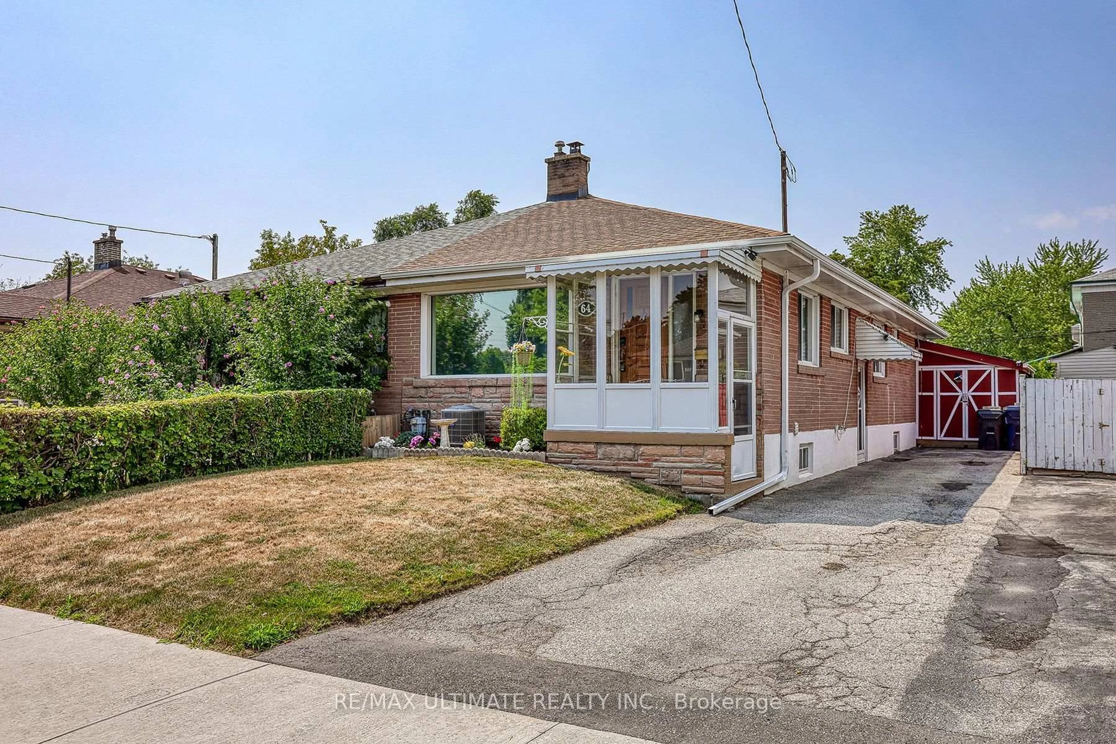 Home with brick exterior material, street for 64 RUSHLEY Dr, Toronto Ontario M1P 3S5