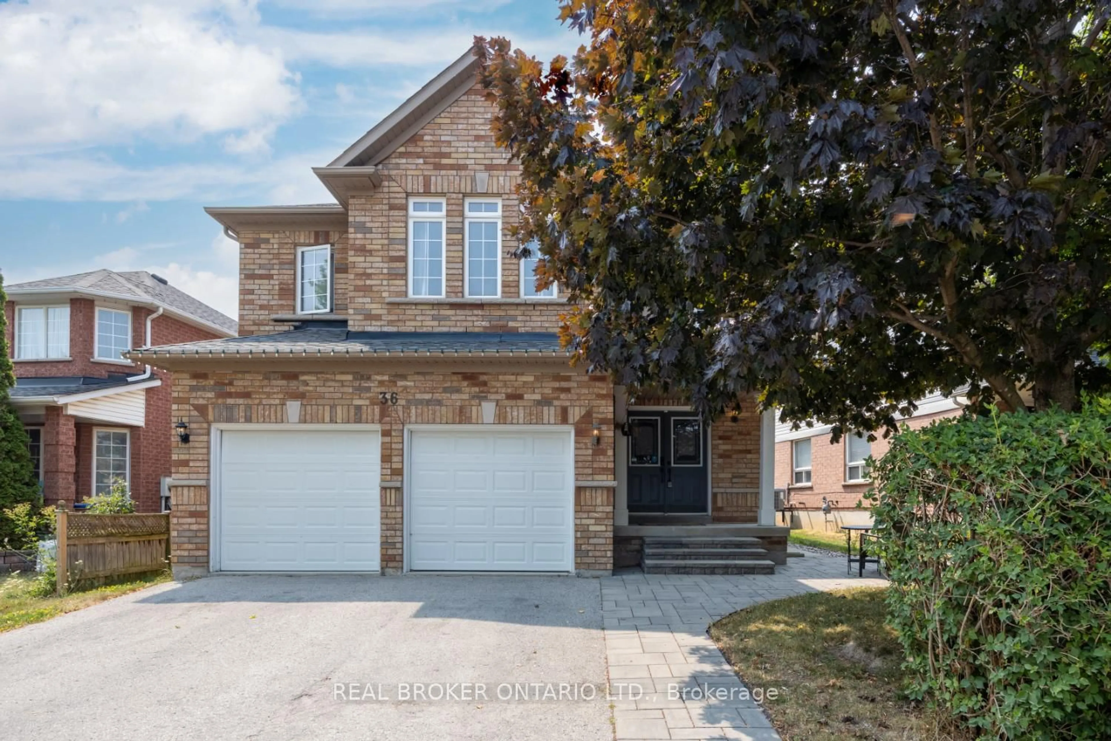 Home with brick exterior material, street for 36 West Side Dr, Clarington Ontario L1C 4Y8