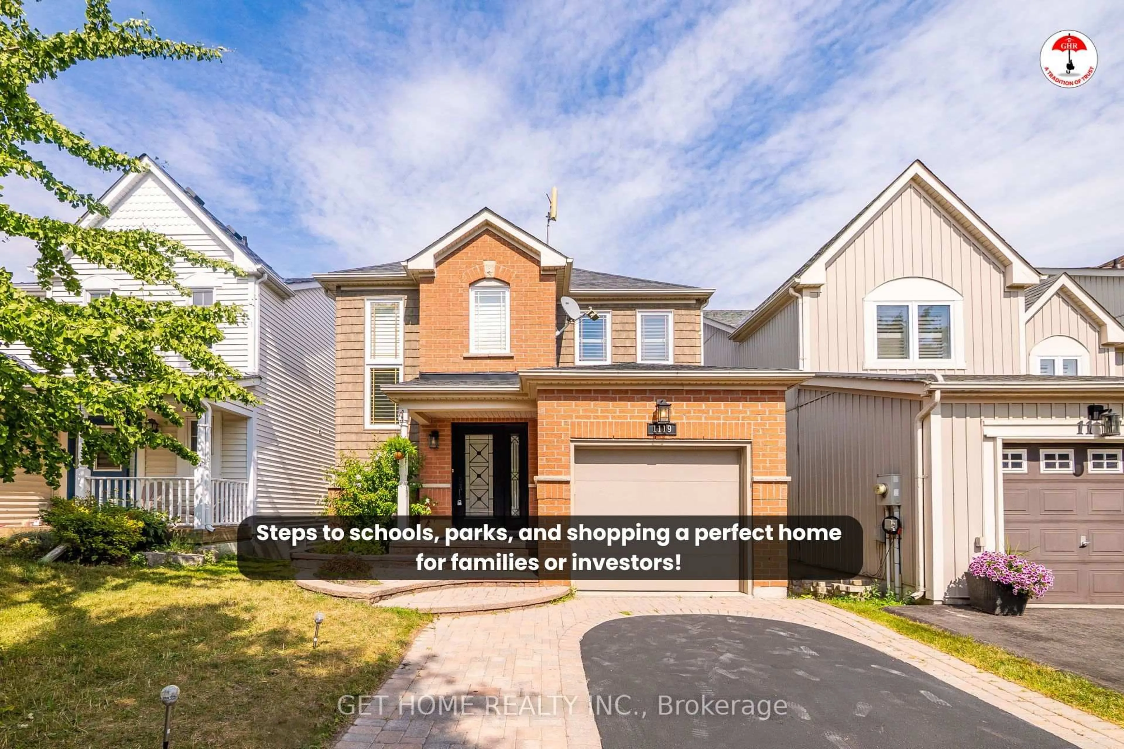Home with brick exterior material, street for 1119 Ashgrove Cres, Oshawa Ontario L1K 2W5