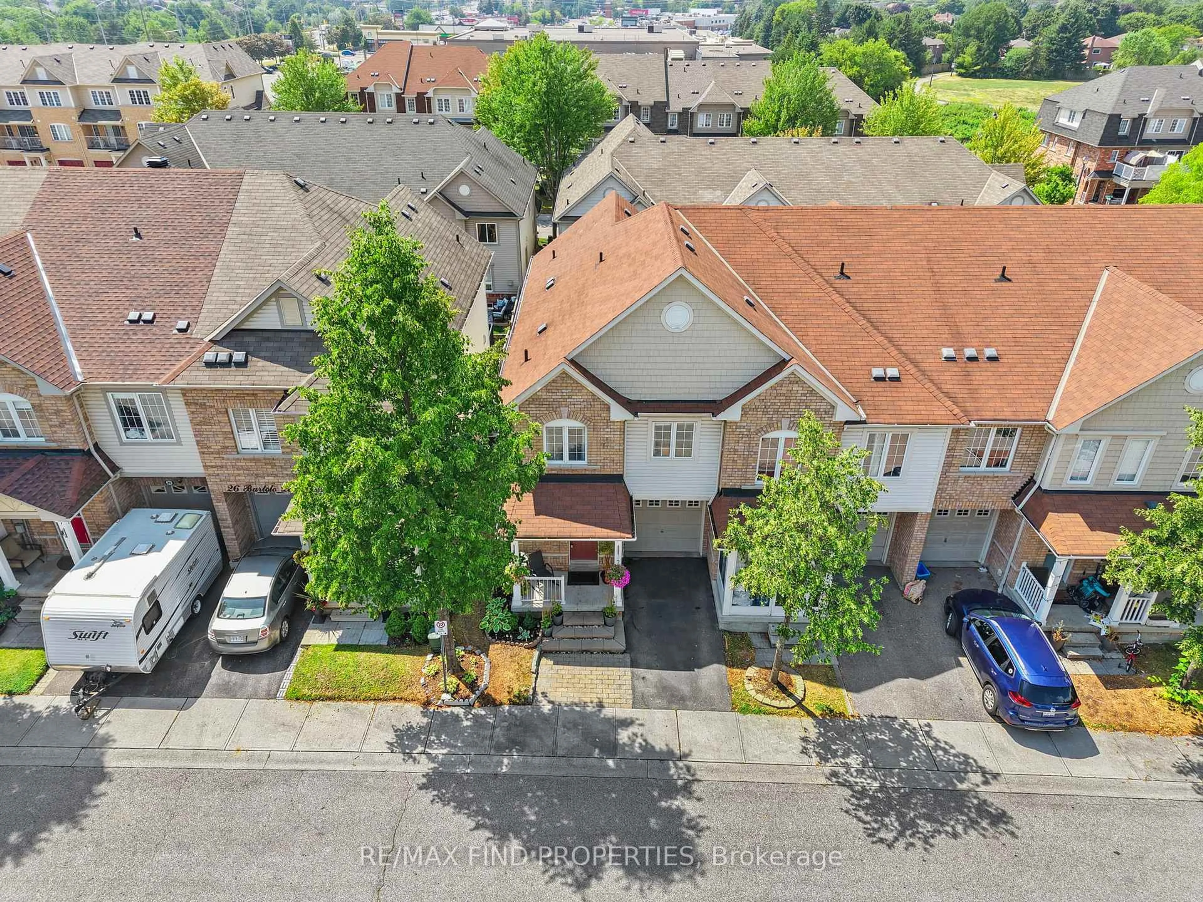 A pic from outside/outdoor area/front of a property/back of a property/a pic from drone, street for 24 Bartolo Lane, Ajax Ontario L1T 0C2