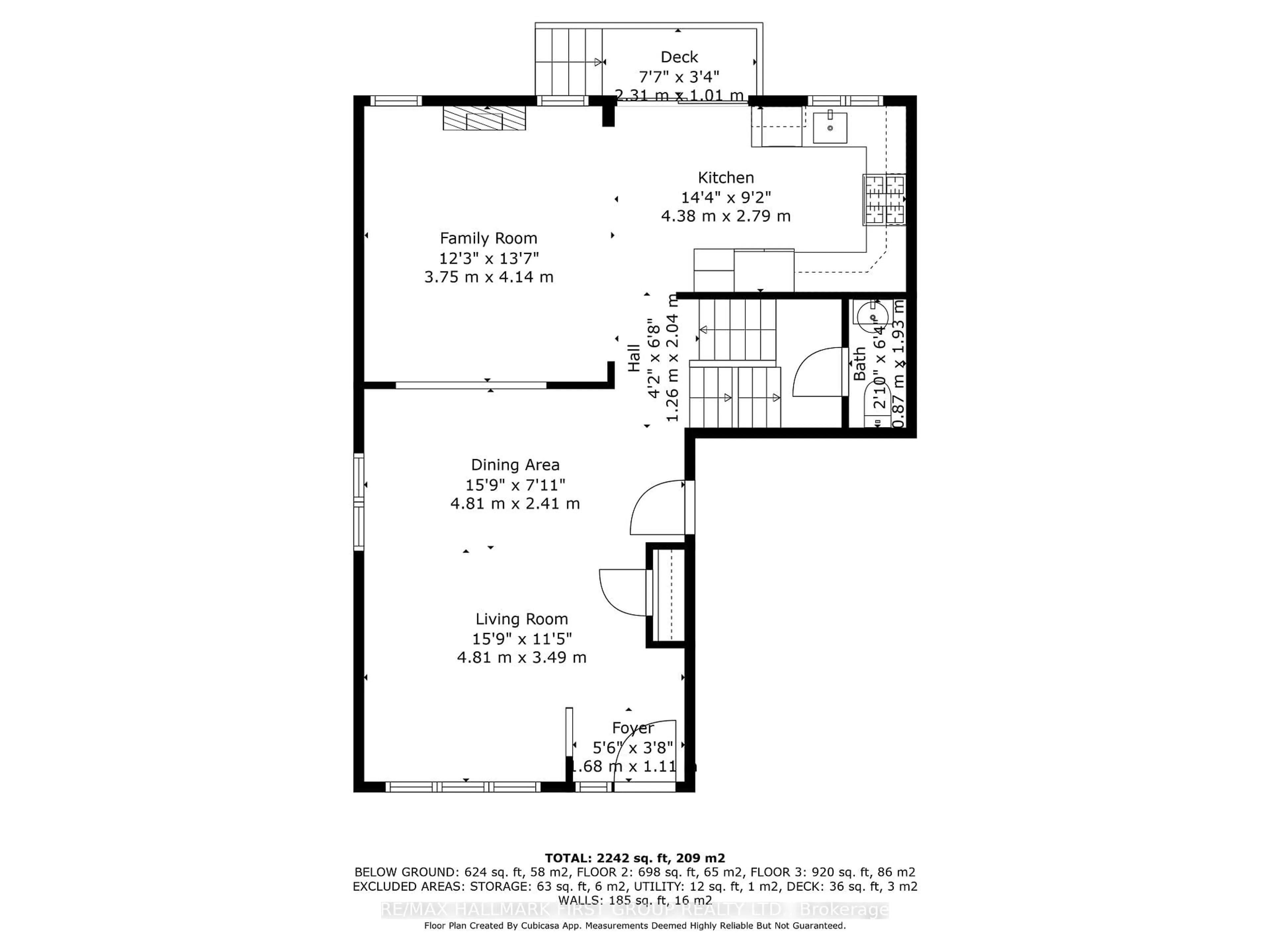 Floor plan for 58 Moynahan Cres, Ajax Ontario L1Z 1P1