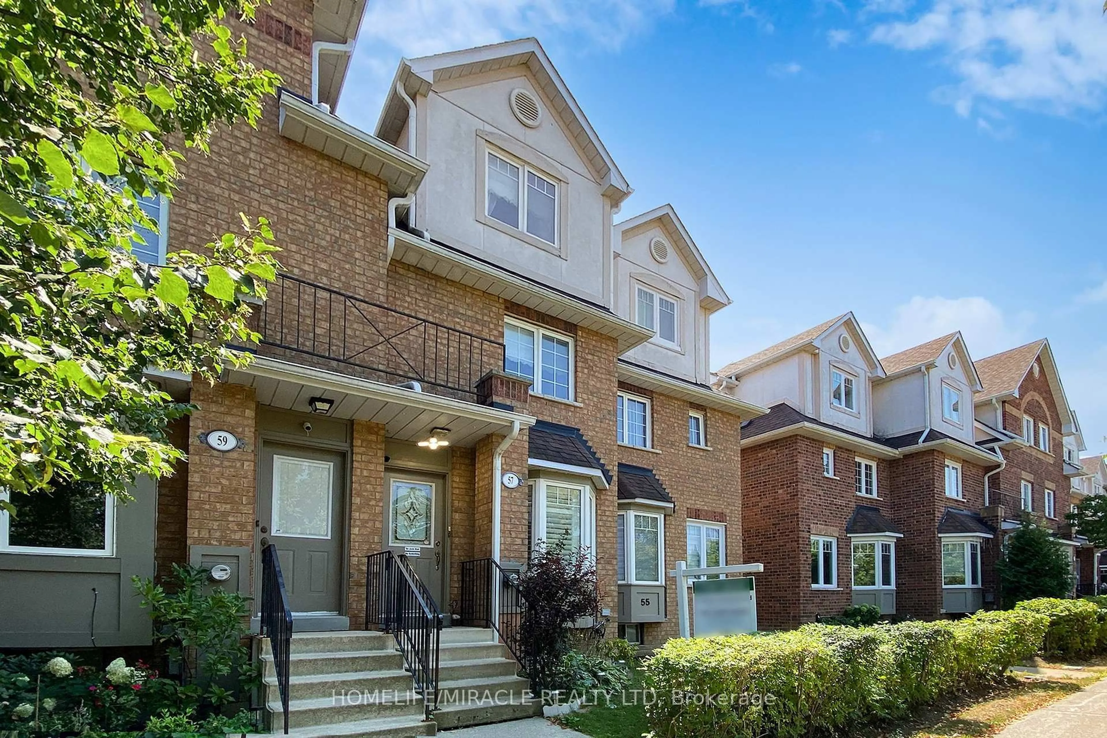 Home with brick exterior material, street for 57 Hedge End Rd #8, Toronto Ontario M1B 5Z4