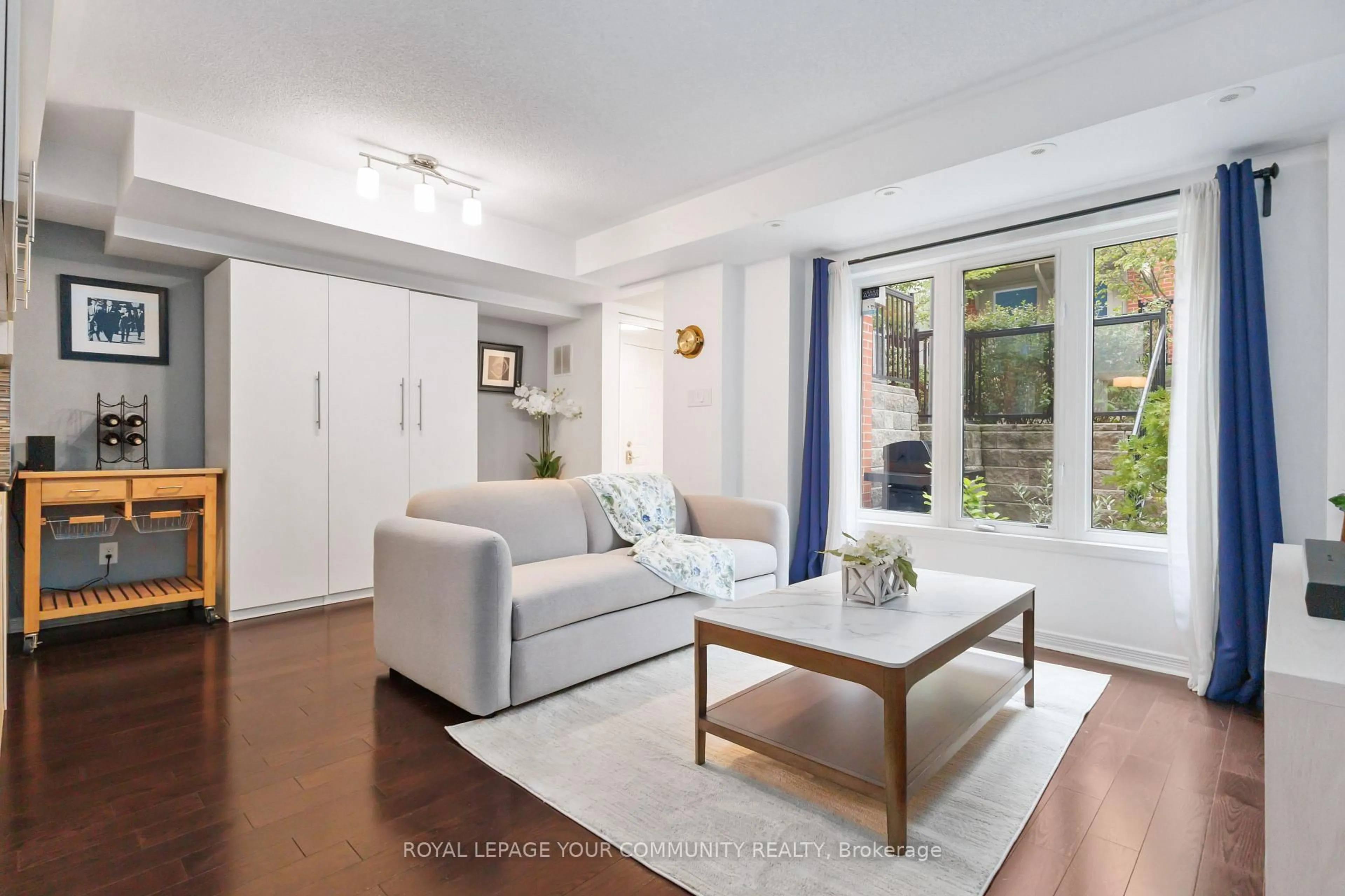 Living room with furniture, unknown for 11 Frances Loring Lane #8, Toronto Ontario M4M 3E8